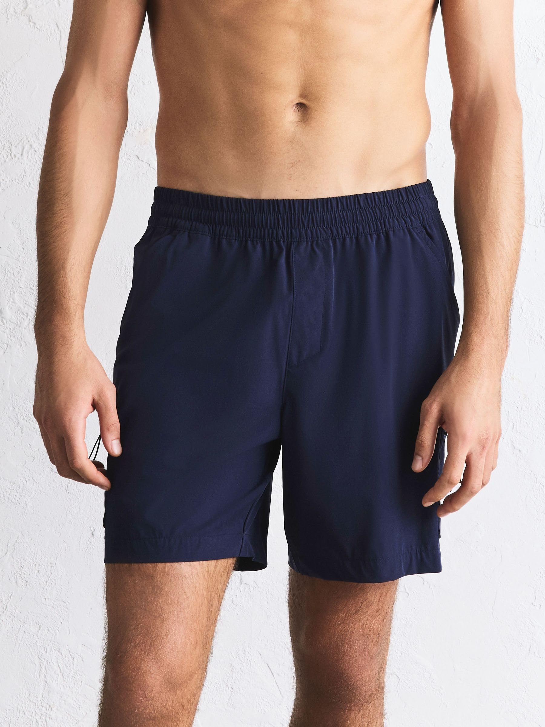 NEXT Homme Short de Bain Cargo 8 Pouces | Coupe standard, Taille mi-haute, Cordon de serrage