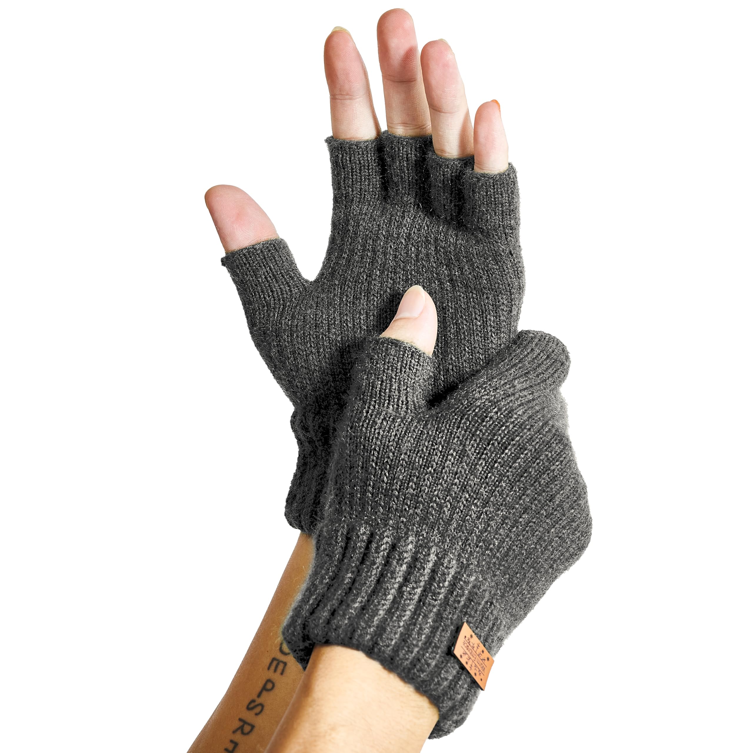 JYUYNY Guanti senza dita - Guanti Mezze Dita Invernali,Guanti Termici Caldi Guanti Senza Dita Fingerless Gloves Guanti in Maglia Unisex per Uomini e Donne
