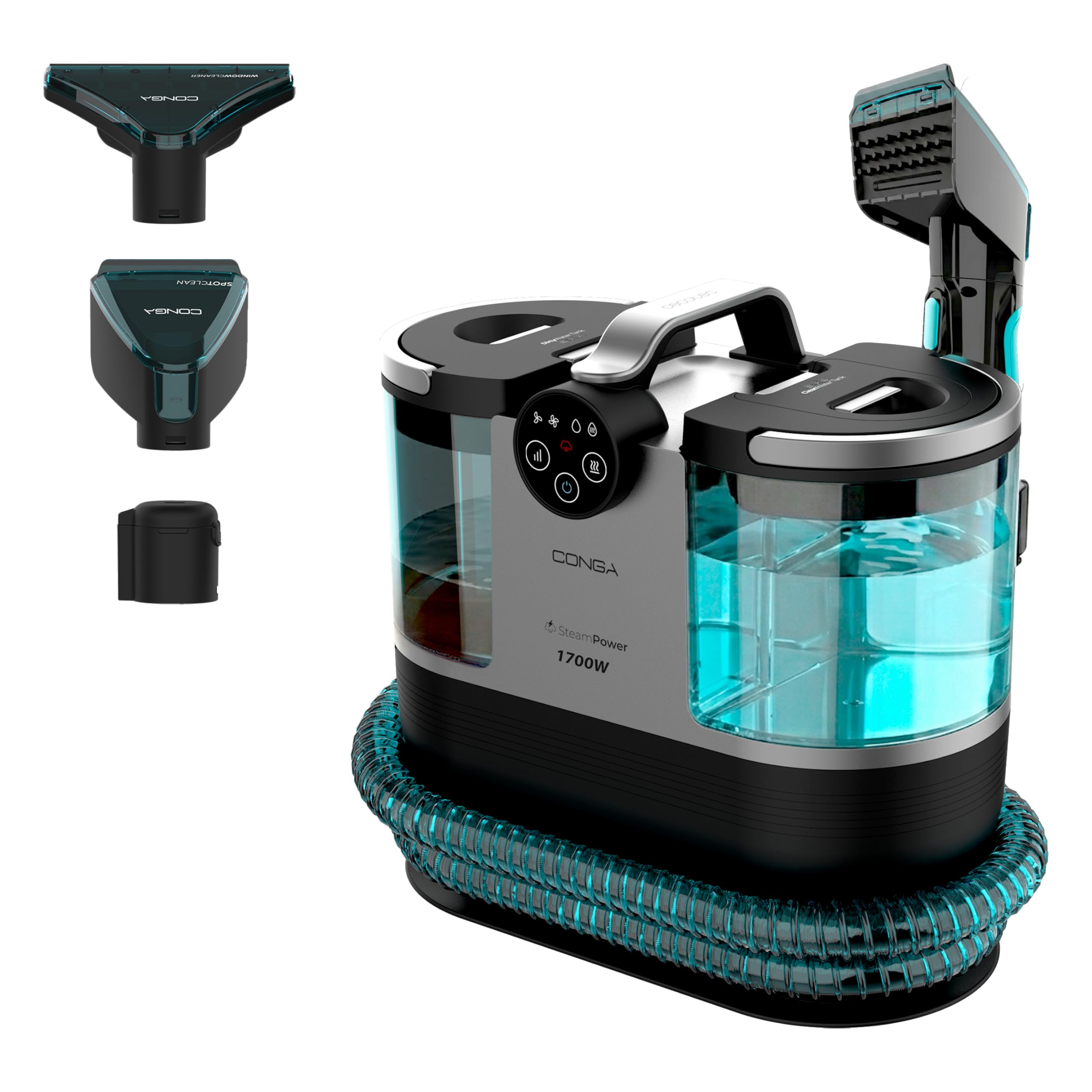 Cecotec Conga 7000 Carpet&Spot Steam XXL Neo, shampouineuse 3-en-1 filaire