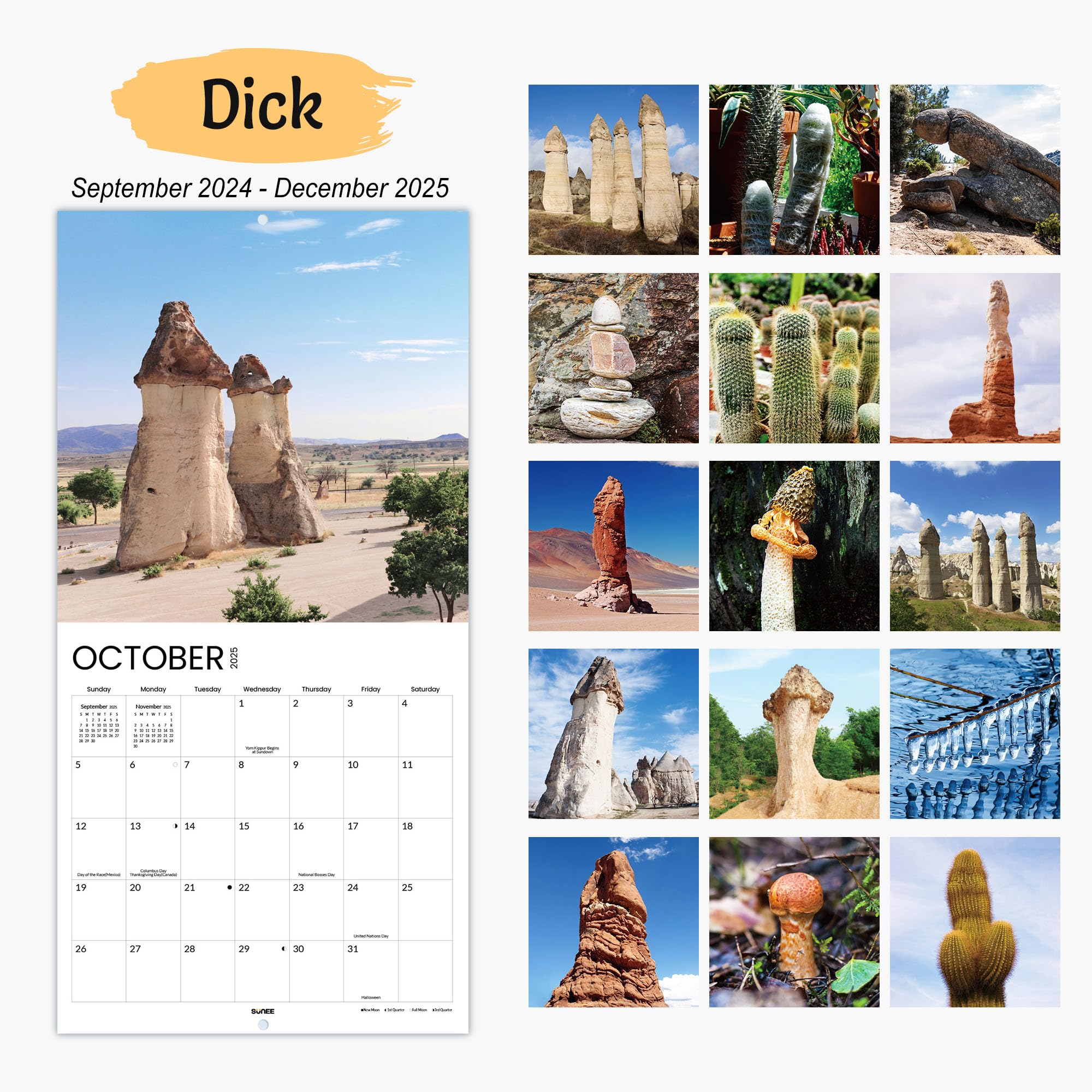 SUNEE 20242025 Wall Calendar 16 Monthly Calendar Sep