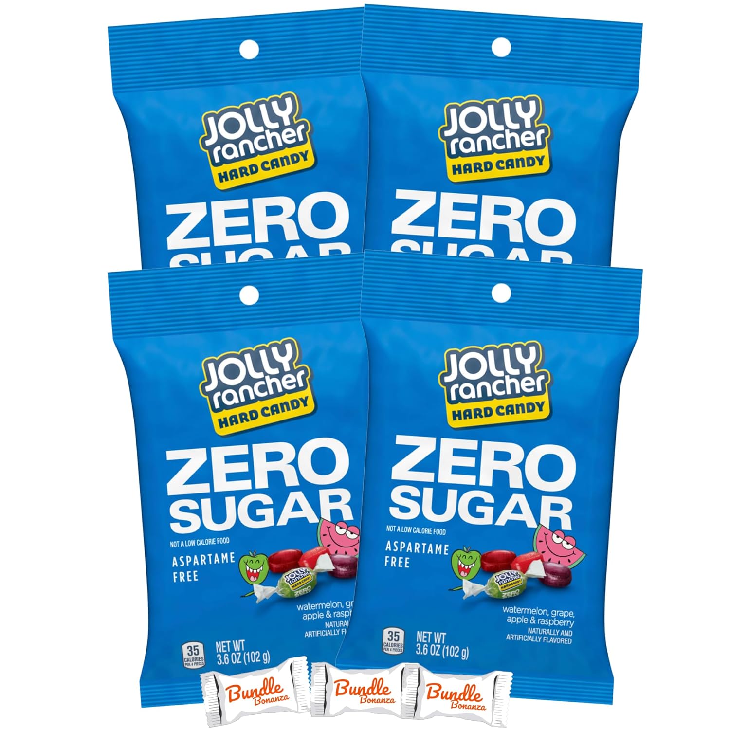 Jolly Rancher ZERO SUGAR Assorted SUGAR FREE Candy, 3.6oz