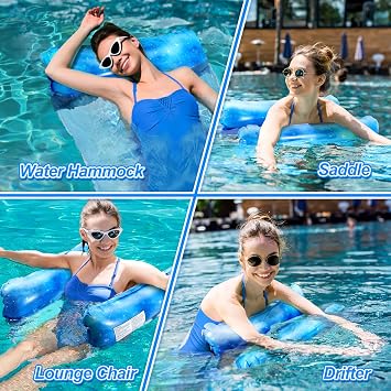 Dusor 2 Pack Pool Inflatables, XL Inflatable Pool Toys Water Hammock