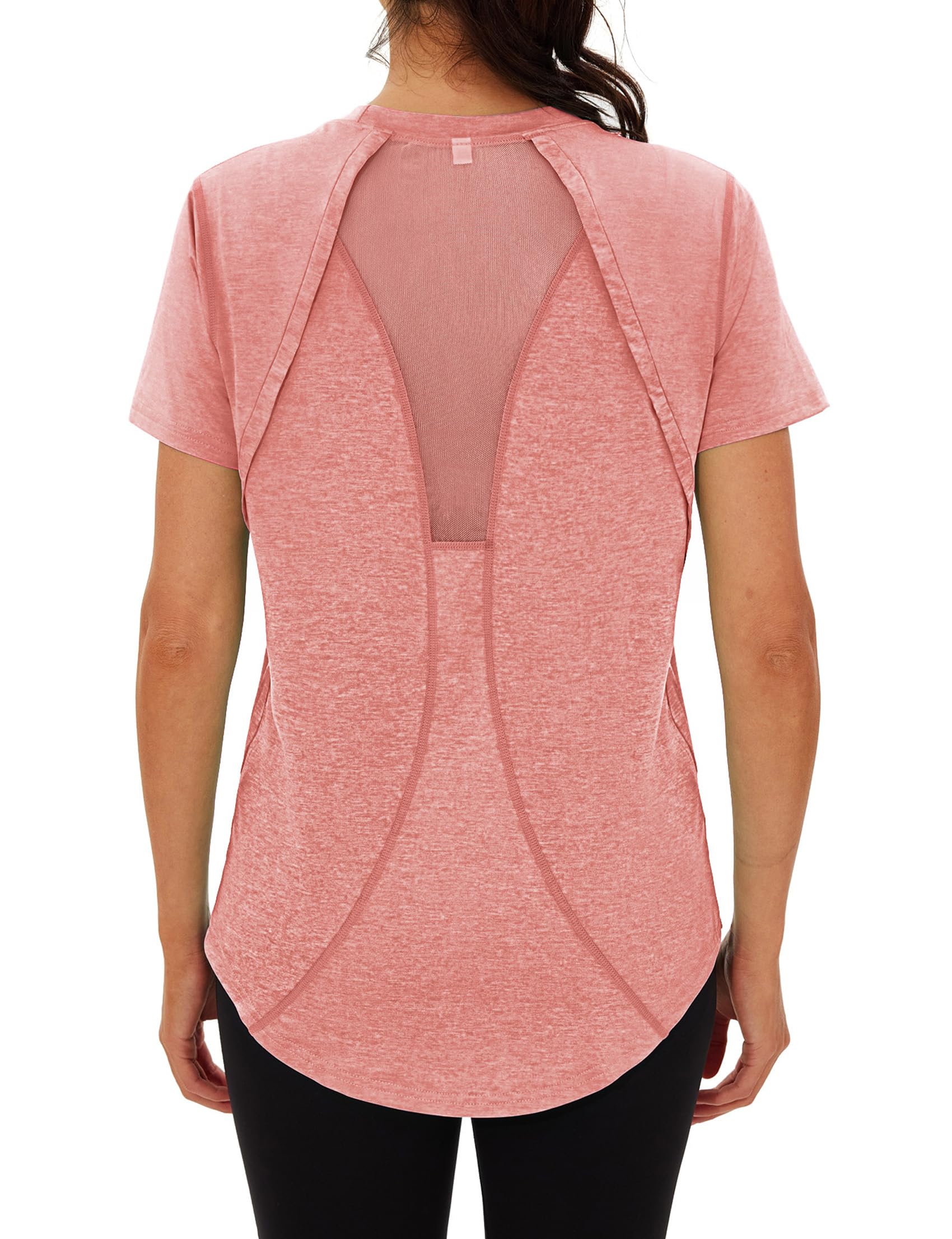 Camiseta Deportivo Mujer Camiseta de Manga Corta Camiseta de Secado Rápido Camisetas de Malla Mujer Yoga Fitness Top Ropa Deportiva — view 8