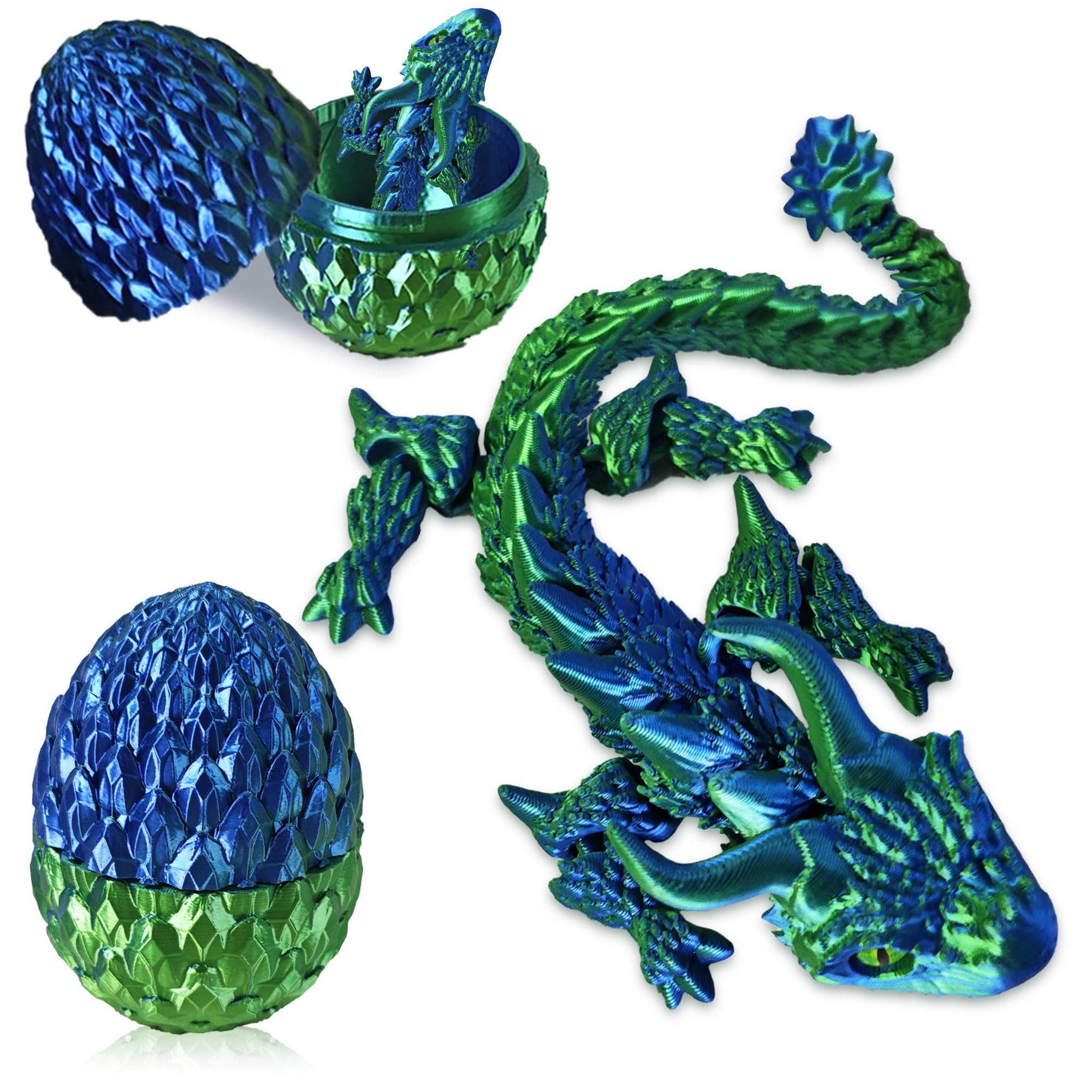 3D Printed Dragon Green Crystal Dragon Home Decor Executive Desk Toys Home Office Decor Desk Toys for Birthday Party
