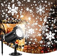 Vista 1 de Proyector de luces de Navidad para exteriores, impermeables y ajustables, luces LED de copo de nieve para interiores para Halloween, Navidad, fiesta