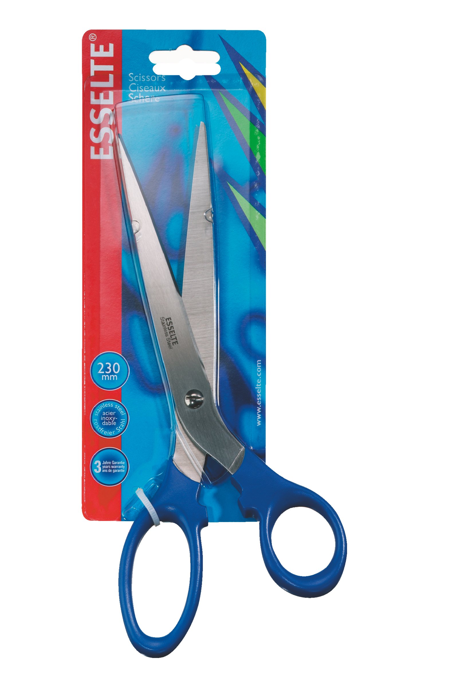 Esselte 82123 Papierschere 2000, 230 mm, 9 inç, sap Mavi