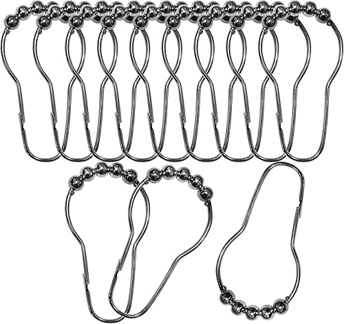 Miniatura 10 de Bath Fusion Christine - Juego de baño con cortina de ducha de 15 piezas, de 72 x 72 pulgadas, rojobereber