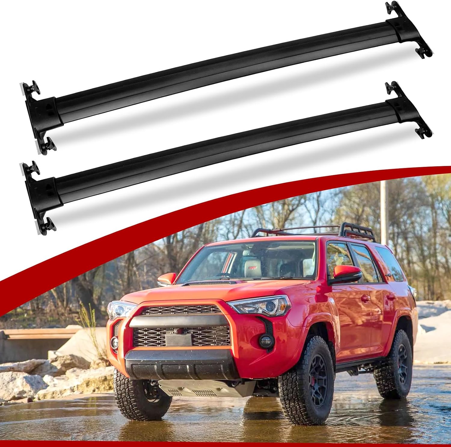 Heavy Duty Roof Rack Cross Bars Compatible with 2010-2024 Toyota 4Runner, 240LBS Aluminum Rooftop Cargo Bars, Crossbars for Skis Kayak Bike Tent Carrier Heavy Duty Roof Rack Cross Bars Compatible with 2010-2024 Toyota 4Runner, 240LBS Aluminum Rooftop Cargo Bars, Crossbars for Skis Kayak Bike Tent Carrier