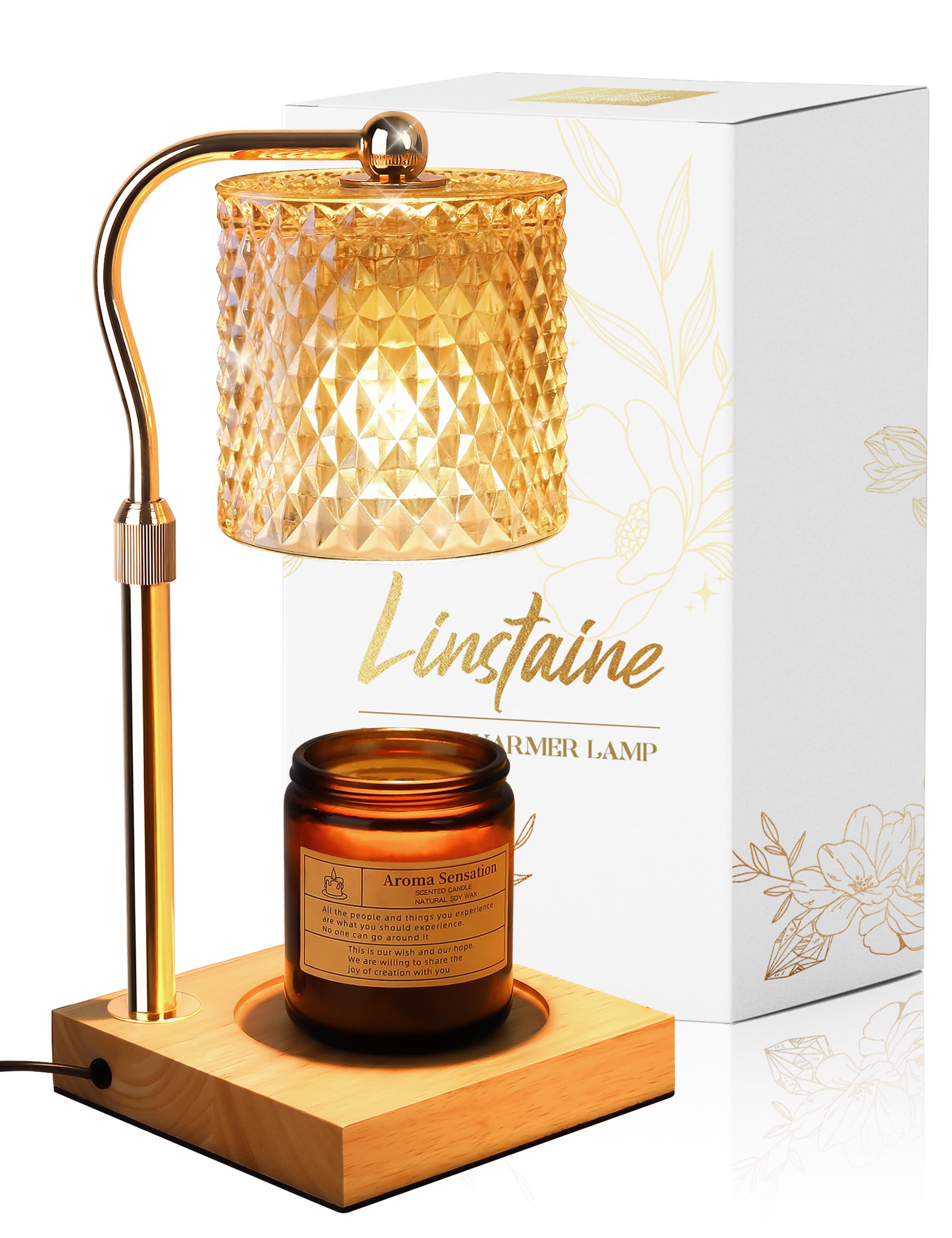 Candle Warmer Lamp with Timer Dimmer Adjustable Height Birthday Gifts for Women House Warming New Home Decor Gifts