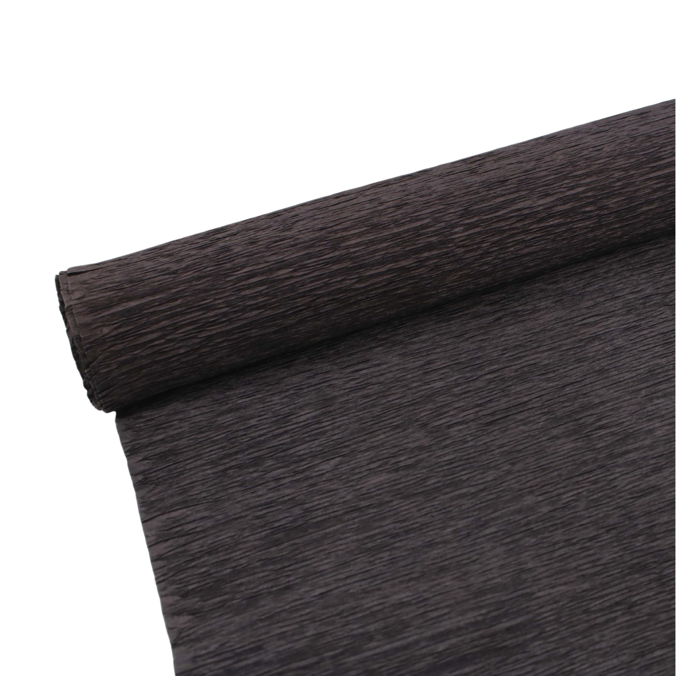 70g Premium Crepe Paper Roll for Flower Making White Green Pink Crepe Paper Sheets Streamer,10in Width, 8ft Length (Black)