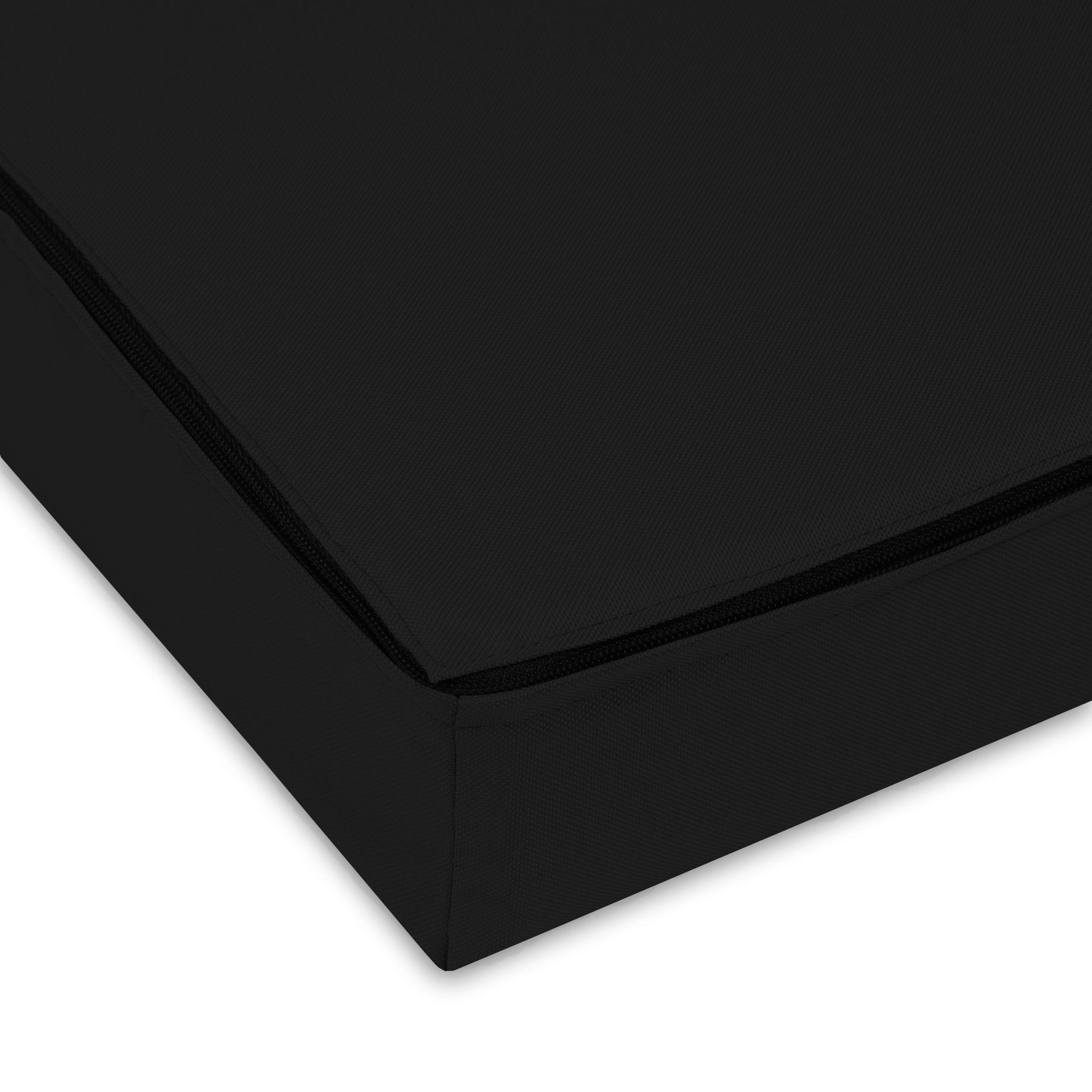 Materasso Cuscino per Bancale Divano Pallet 120x80 cm Impermeabile Nero