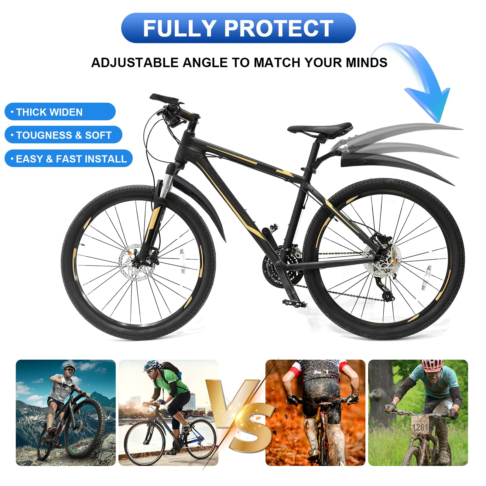 Guardabarros Bicicleta Montaña Guardabarros Bicicleta Accesorios