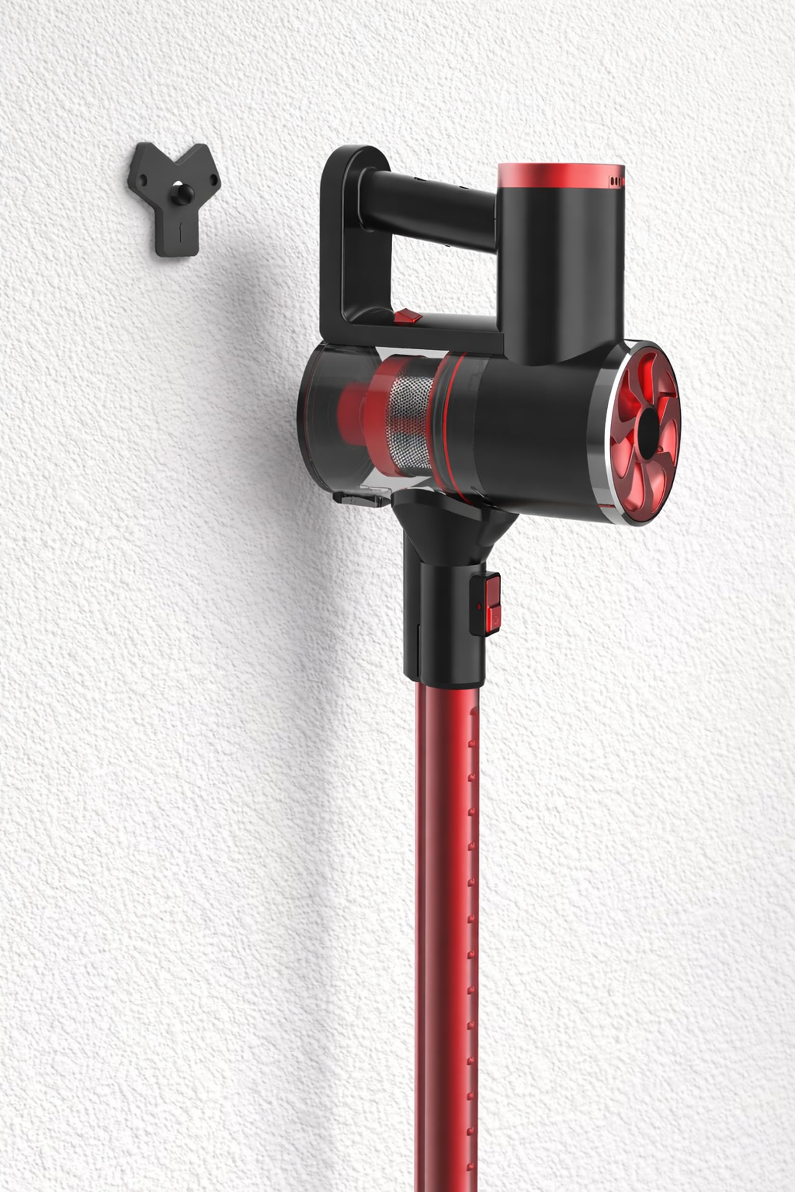SILVA Schneider Akku-Staubsauger HBS 1800, 2200 mAh Li-Ion Akku, 2 Leistungsstufen, 6/10 kPa Saugleistung, Digitales Display, Zyklon-Filter-System, Wandaufhängung, LED Beleuchtung