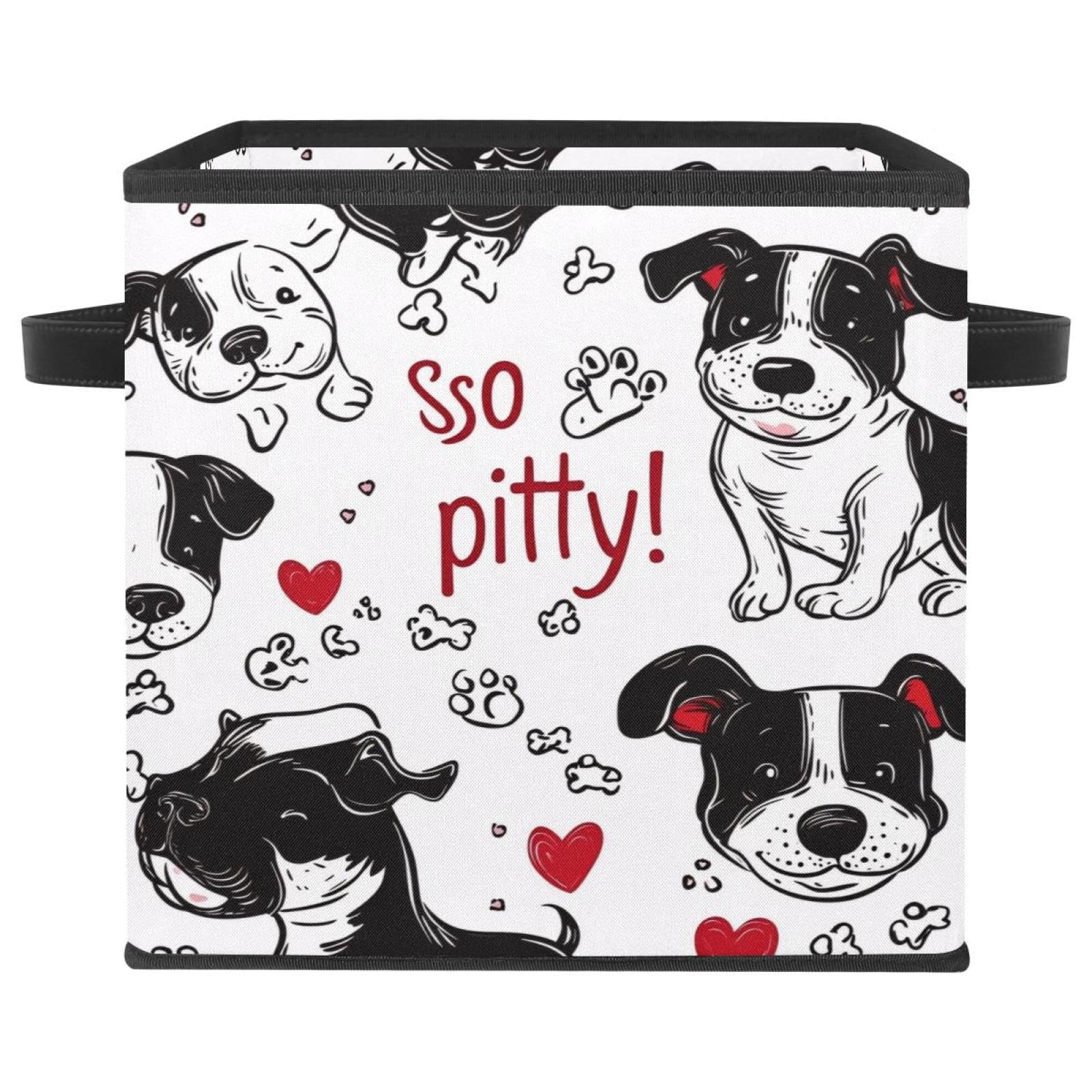 Boîte de rangement pour chien pliable So pitty grand panier avec double poignées pour étagère