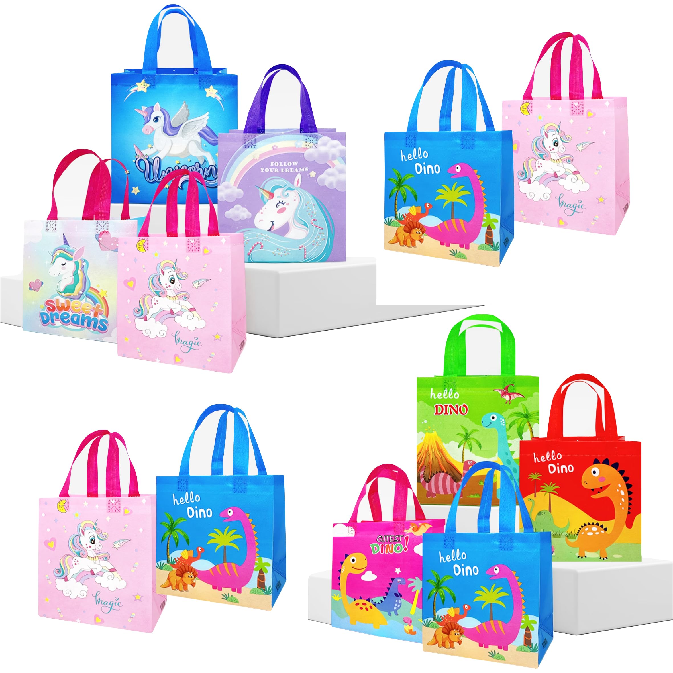 PARTEET Paper Cartoon Theme Gift Carry Bags - Medium Size Party Goodies Bag (Multicolor)-image-38