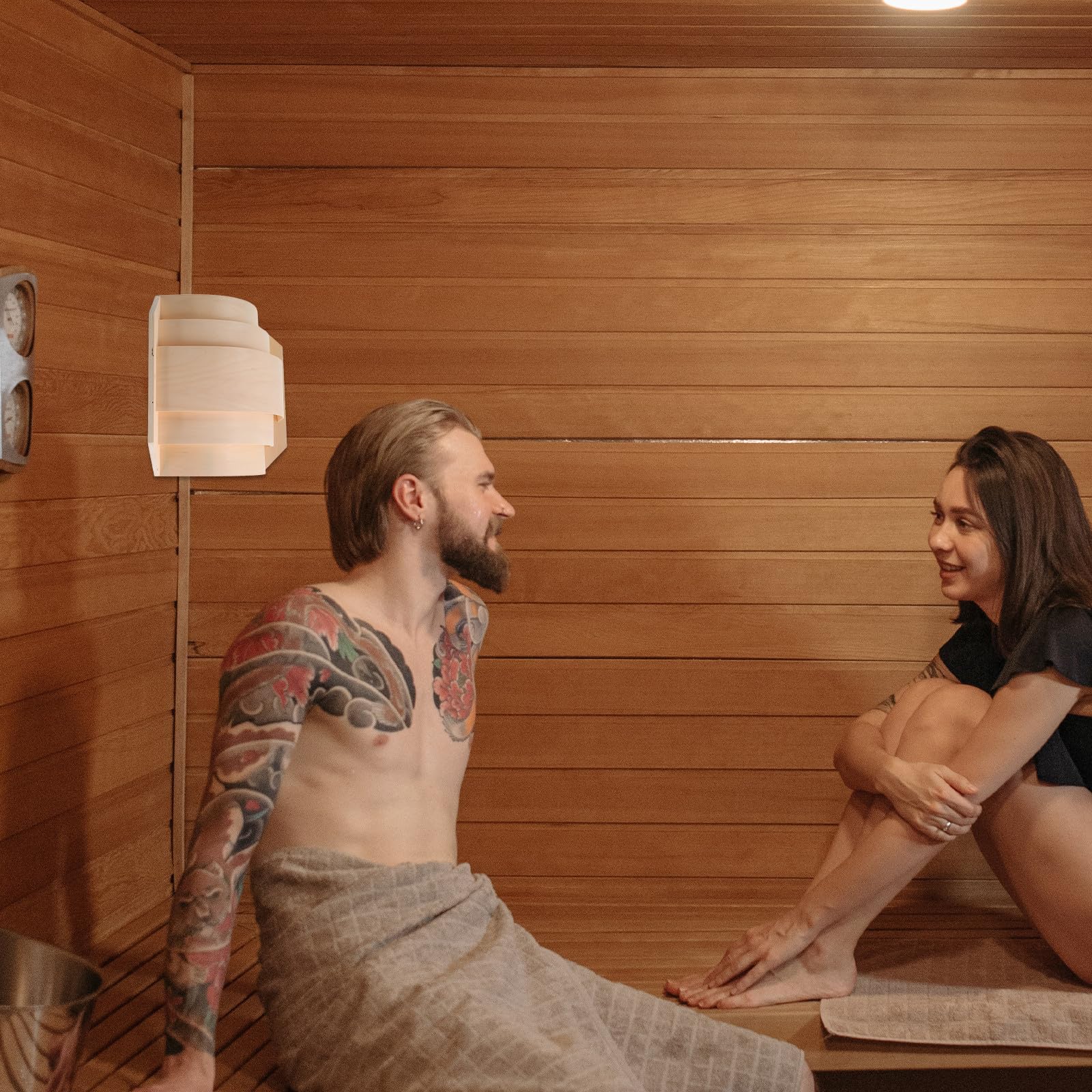 Sauna Lampenschirm mit Rechtwinkliger Form für Eckleuchten