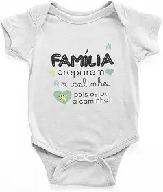Body de Bebê Família Preparem O Colinho Estou A Caminho