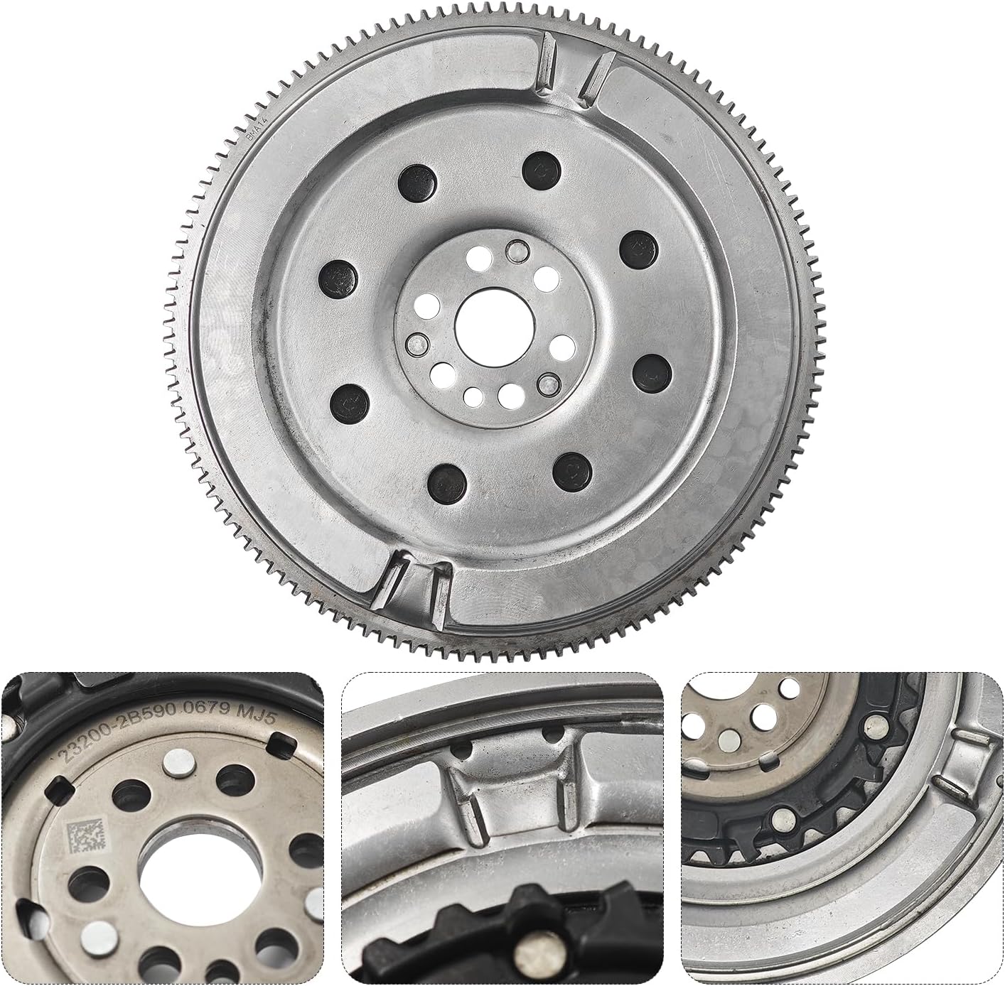 232002B590 Dual Mass Flywheel fits for Hyundai Veloster Kona Sonata Tucson Elantra GT 2015-2020 for Kia Forte Optima Soul 2016-2021 1.6L l4, Replace 23200-2B590 232002B580, 232002B560