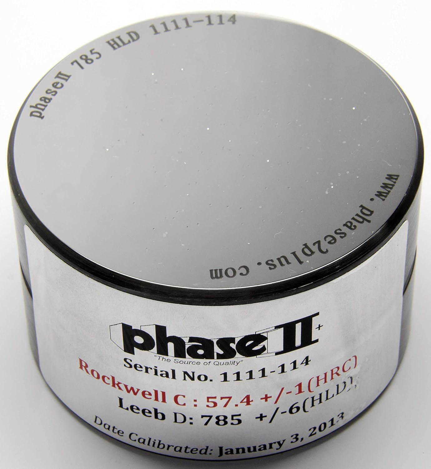 Phase II PHT1300-01 Calibrated Leeb "D" Round Test Block for Use with All Other Probes, 750-800 Range