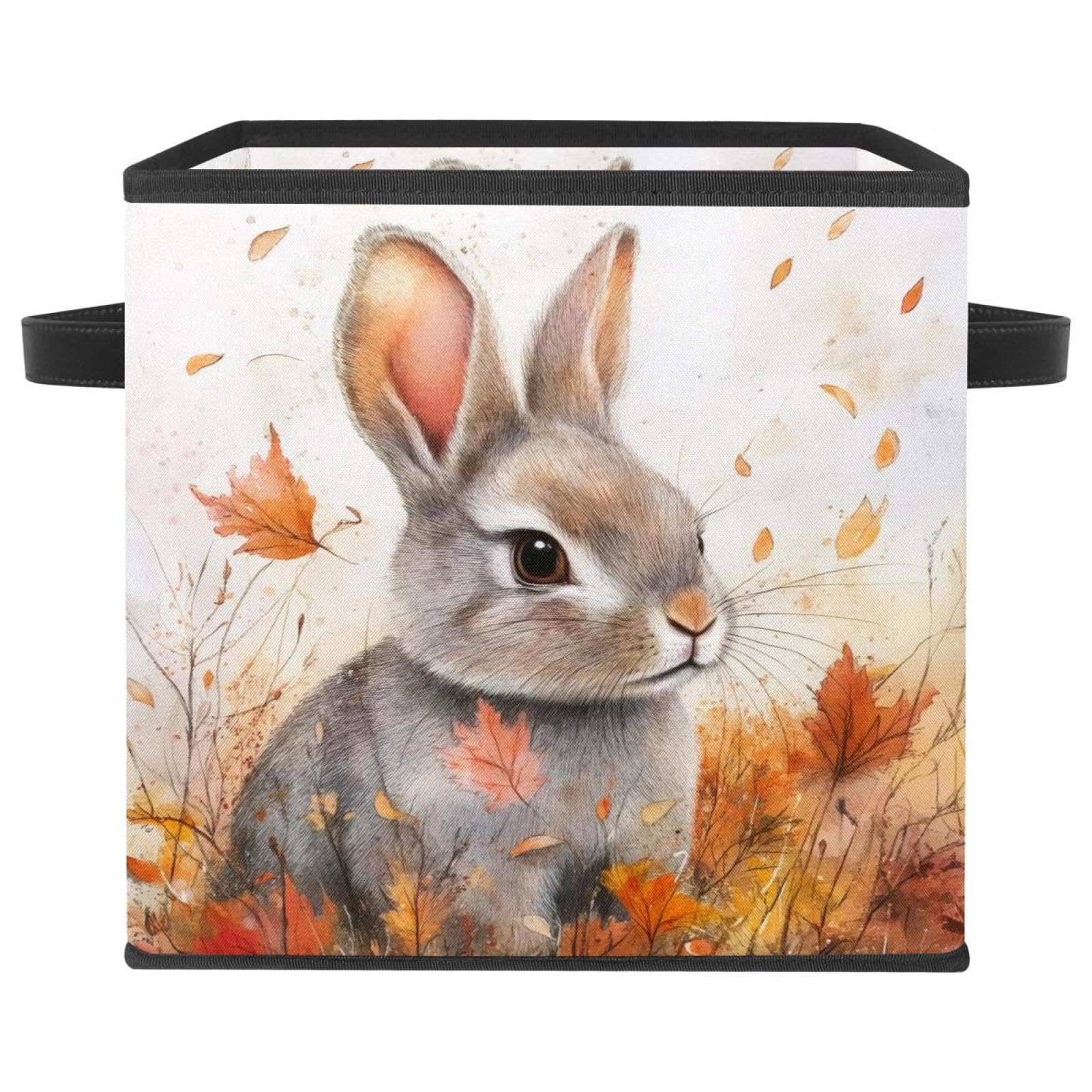 Boîte de rangement lapin gris pour organiser les vêtements de la chambre d'enfant