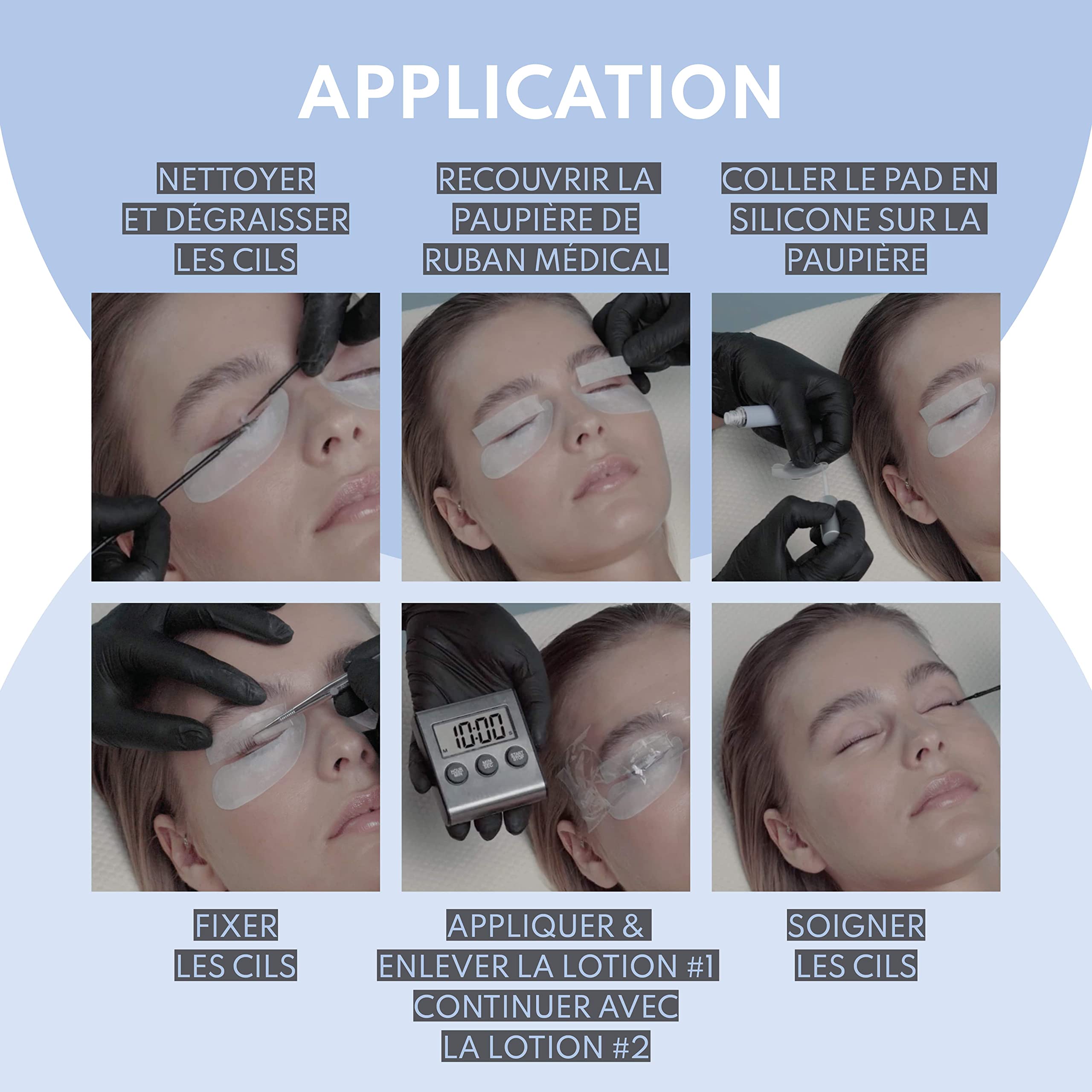 Augenmanufaktur Kit Rehaussement de Cils - Lashlift Pro Kit Flacon professionnel pour des cils naturels longs et volumineux