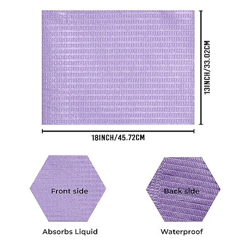 Miniatura 2 de Baberos dentales desechables de 13 x 18 pulgadas, paquete de 125 baberos dentales suaves e impermeables para pacientes médicos, cubiertas de