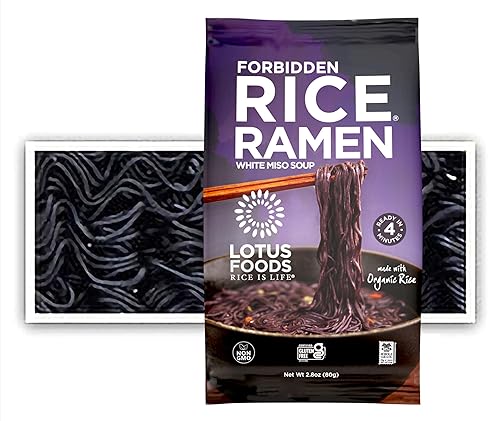 Miniatura 1 de Lotus Foods Ramen de arroz gourmet prohibido con sopa de miso, bajo en sodio, 2.8 onzas (paquete de 10)