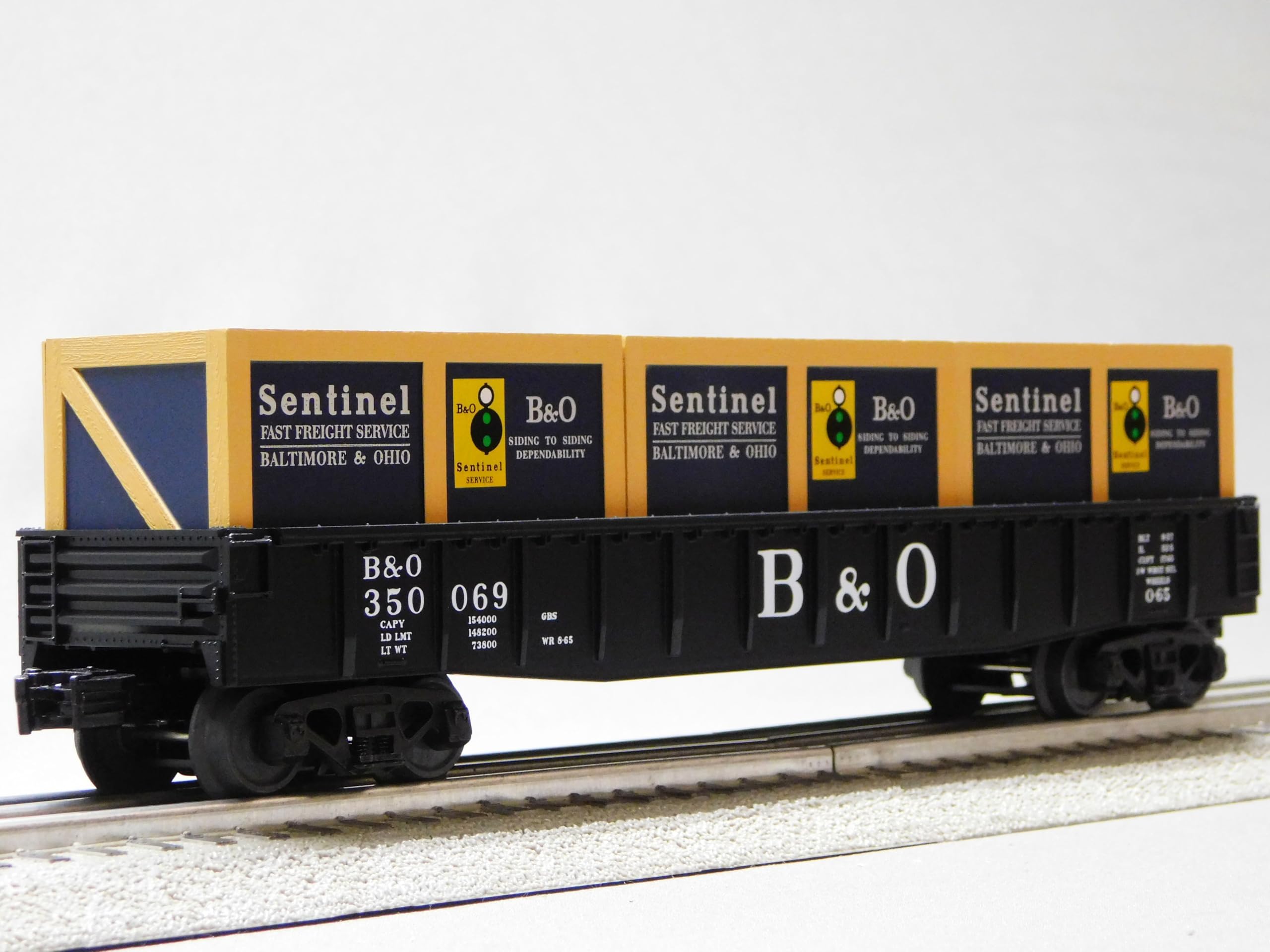 M.T.H. Electric Trains MTH RAILKING Baltimore & Ohio B&O Gondola CAR W/CRATES O Gauge 30-72252