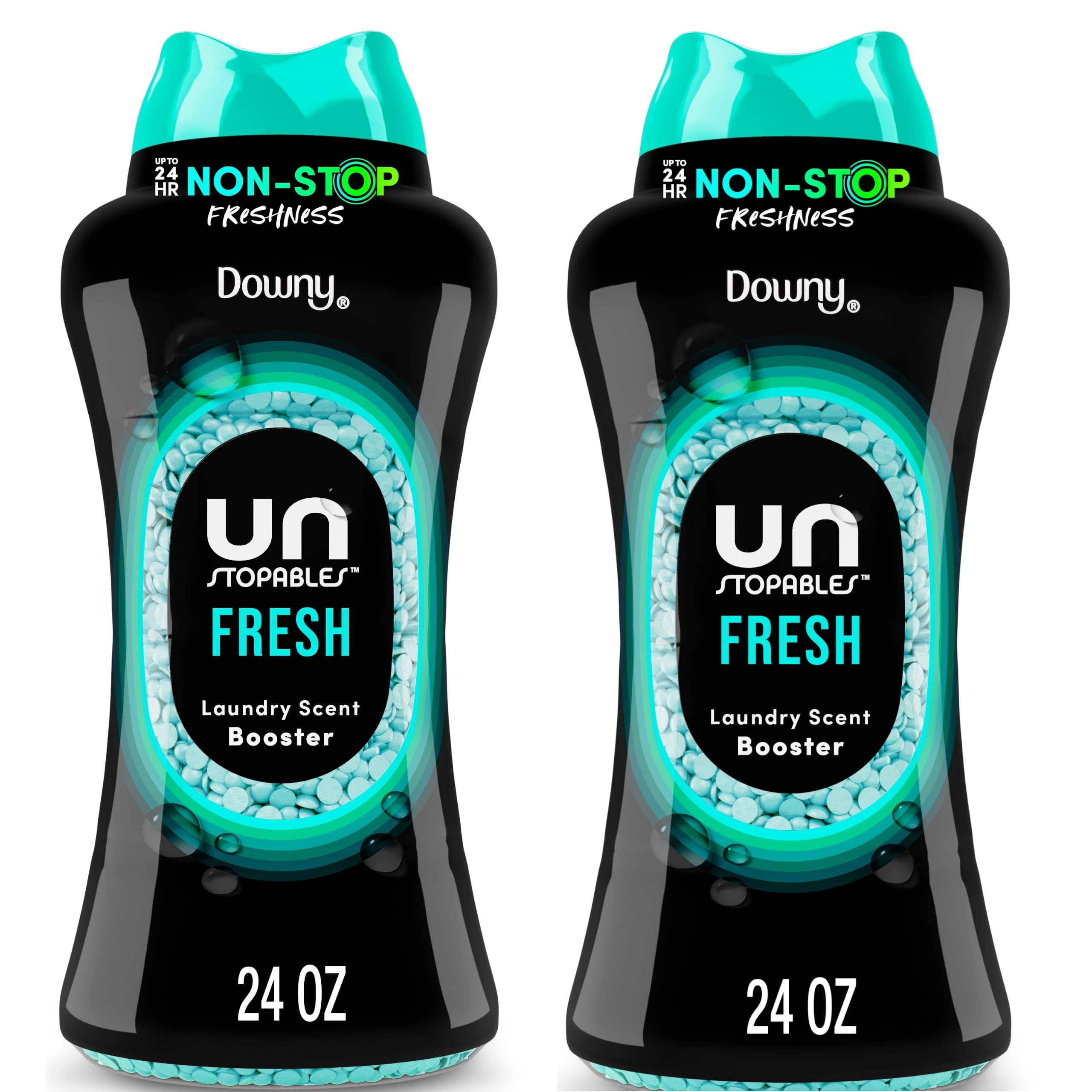 Downy Unstopables In Wash Scent Booster Beads Fresh Scent 24oz (Pack of 2) | Long-lasting Freshness with Antioxidants - main product image