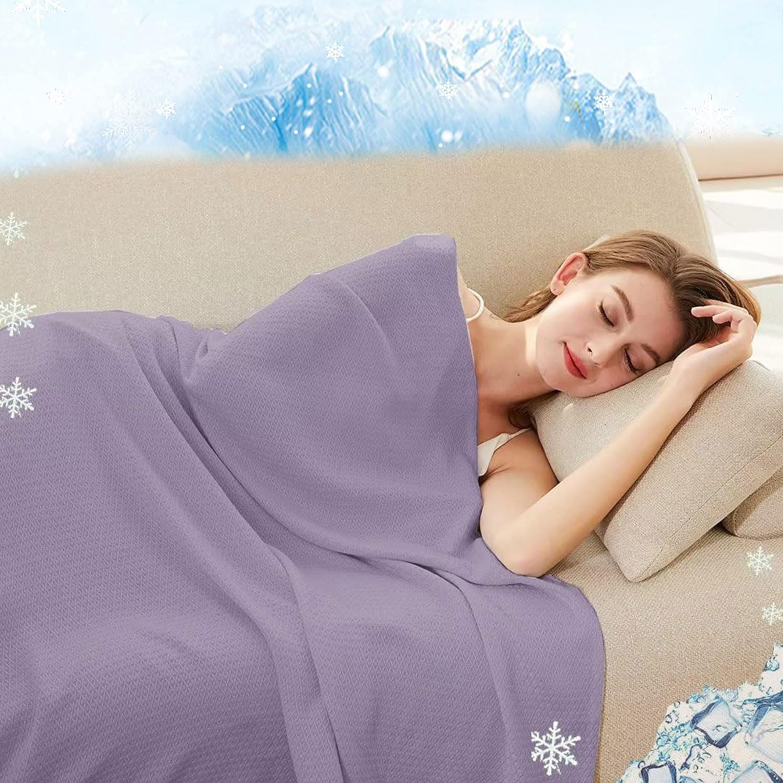 WENNEWU New Ice Blankets for Hot Sleepers And Night Sweats, Lightweight  Breathable Cool Blanket, Ultra-Cool Lightweight Blanket,Purple,180X200cm :  Amazon.co.uk: Home u0026 Kitchen