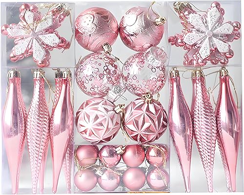 Adornos colgantes de bolas de Navidad, bolas de Navidad azules con cuerda brillante, inastillables, bolas de decoración de árbol de Navidad para