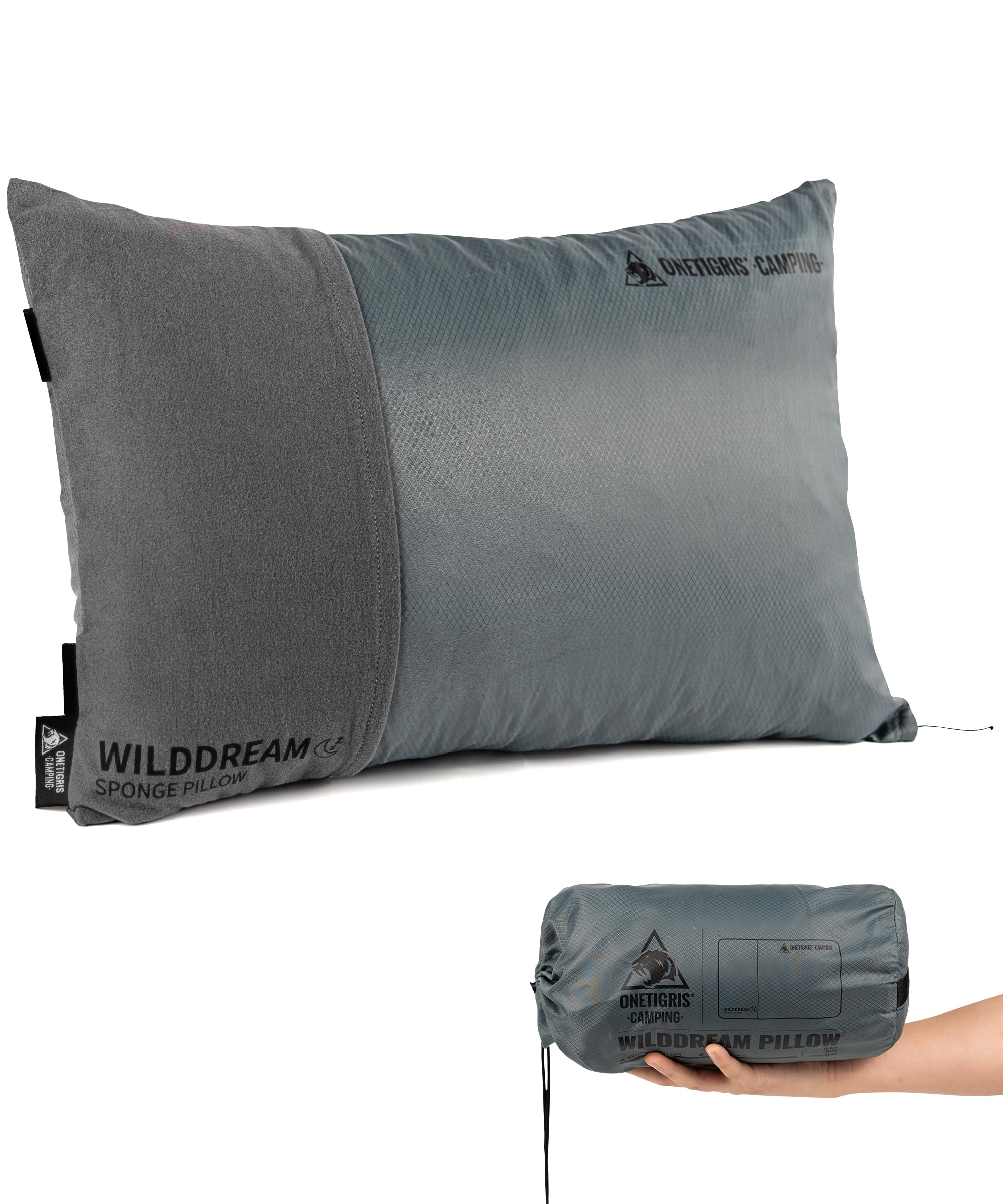 OneTigris Almohada de espuma viscoelástica para acampada