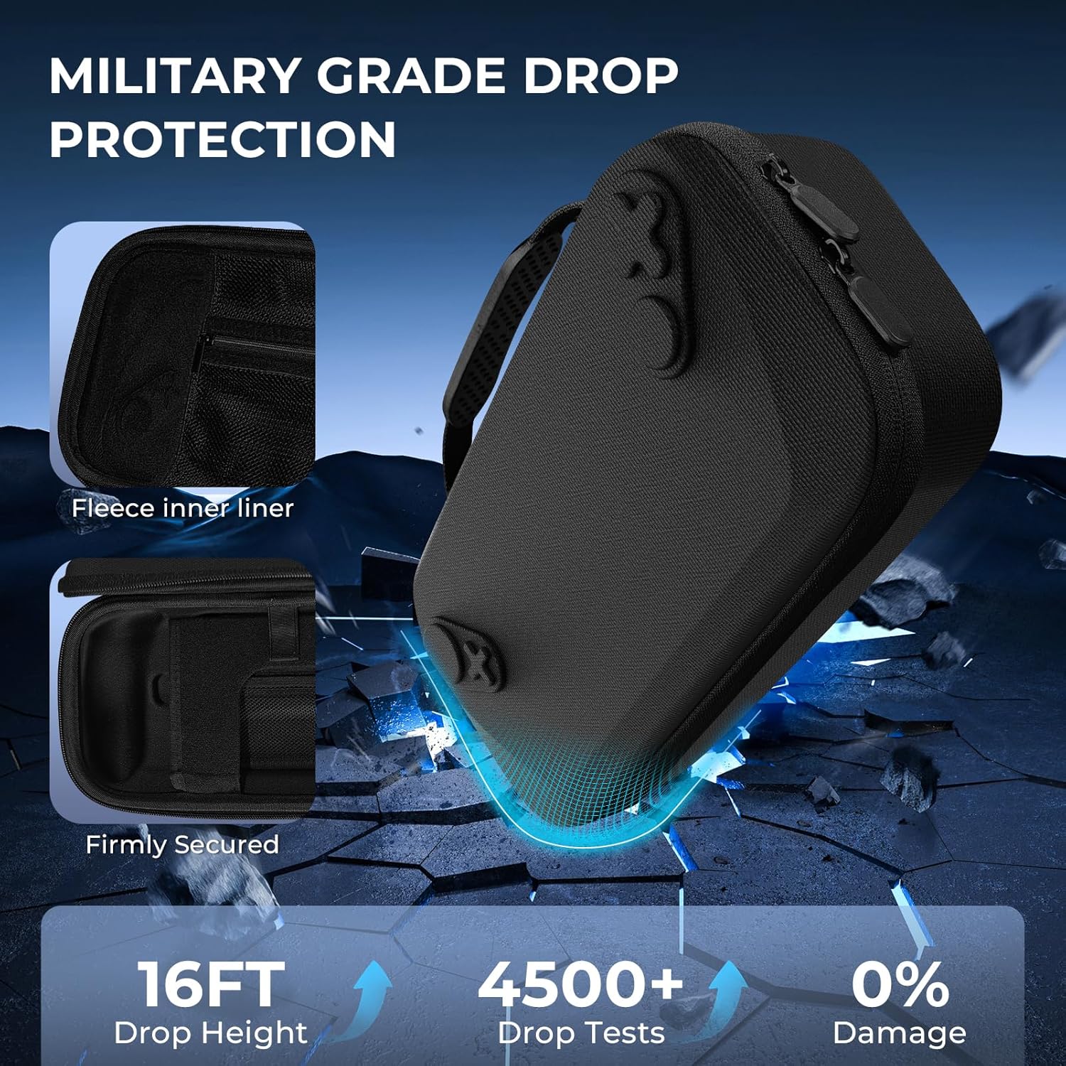 kaiplayhorizon Carrying Case Compatible with Rog Xbox Ally/Rog Xbox Ally X 2025 Handheld Console Protective Hard Carry Box Portable Travel Bag Black