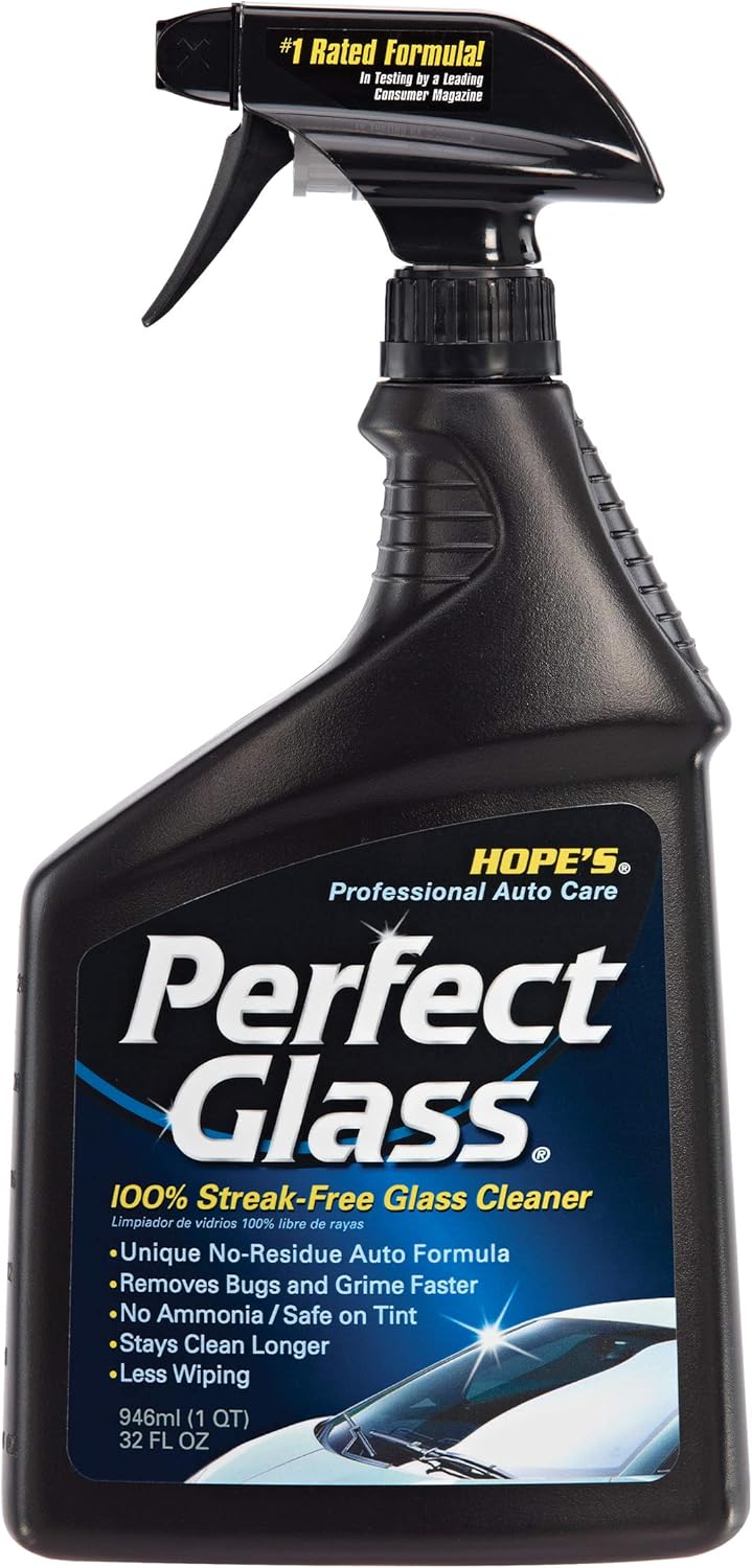 Hope's Perfect Glass Automotive Glass Cleaner, 32Ounce, NoResidue