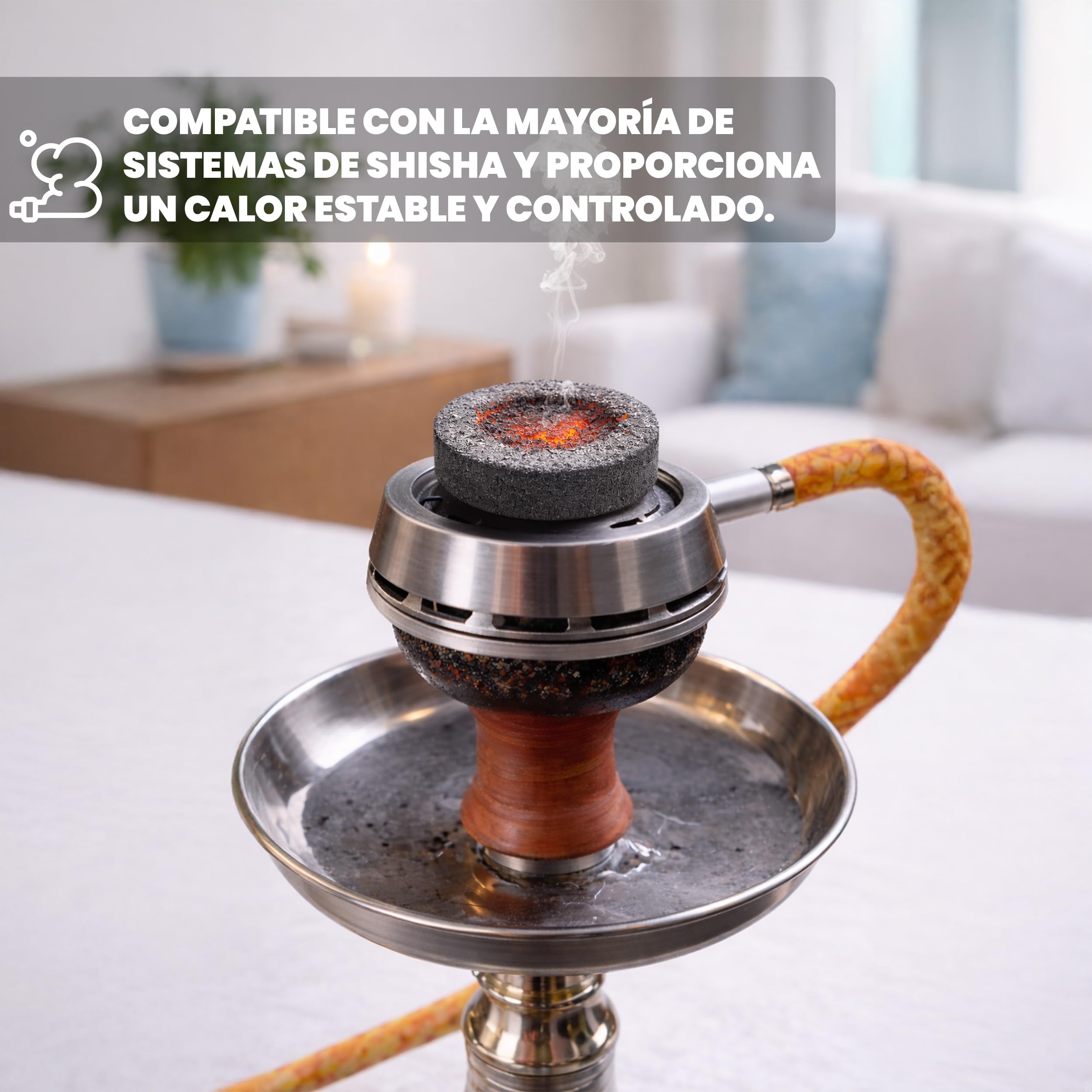 Carbón de Incienso Ø 40 mm – 50 Pastillas de Carbón Natural para Quemadores, Encendido Rápido y Quema Uniforme, Ideal para Resina, Aromaterapia, Rituales y Ambiente Zen