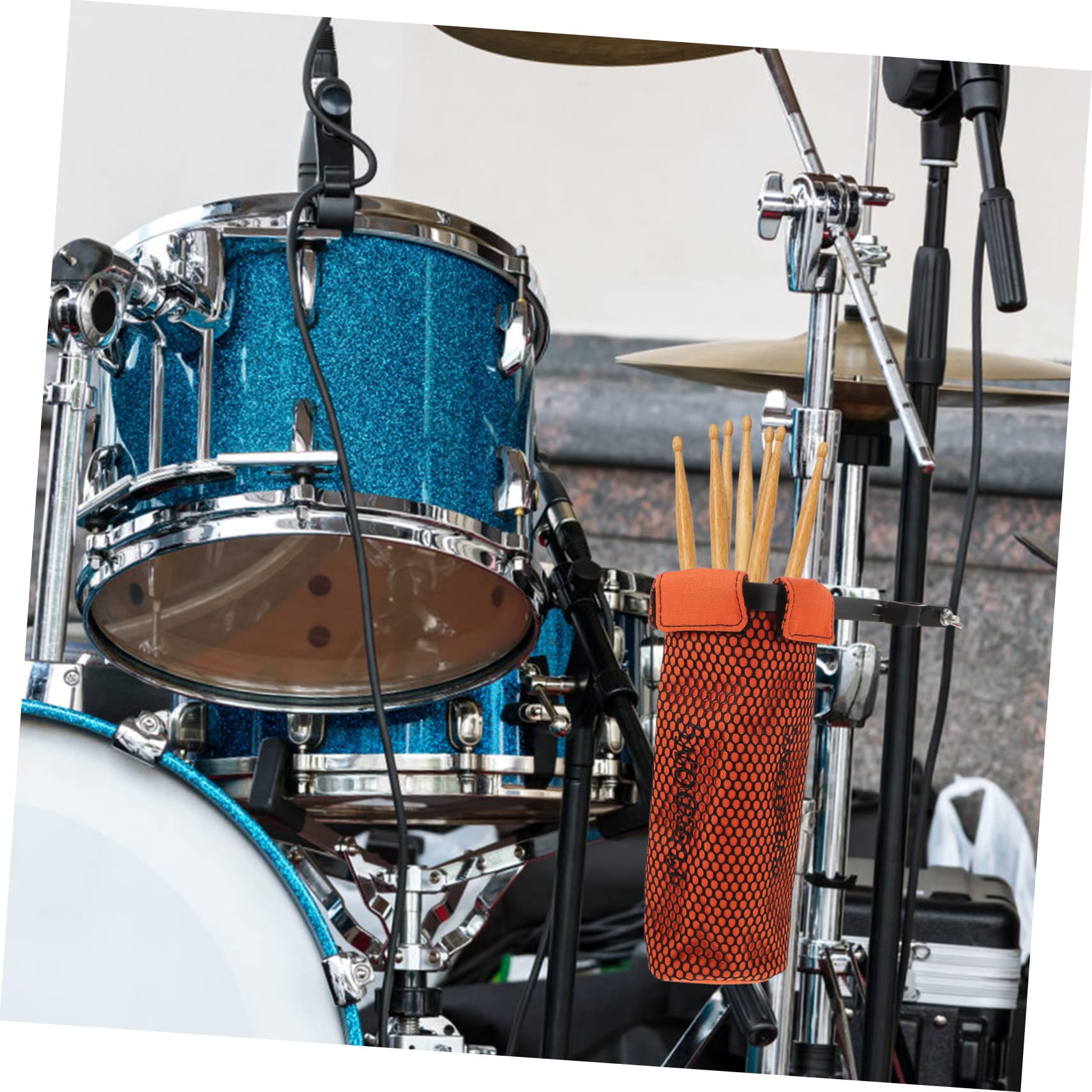 Holibanna 1Pc Drum Stick Holder Compact Drumstick Storage Bag for Drummers Stylish Orange Design Lightweight and Portable Drumstick Case for Easy Carrying and Organization
