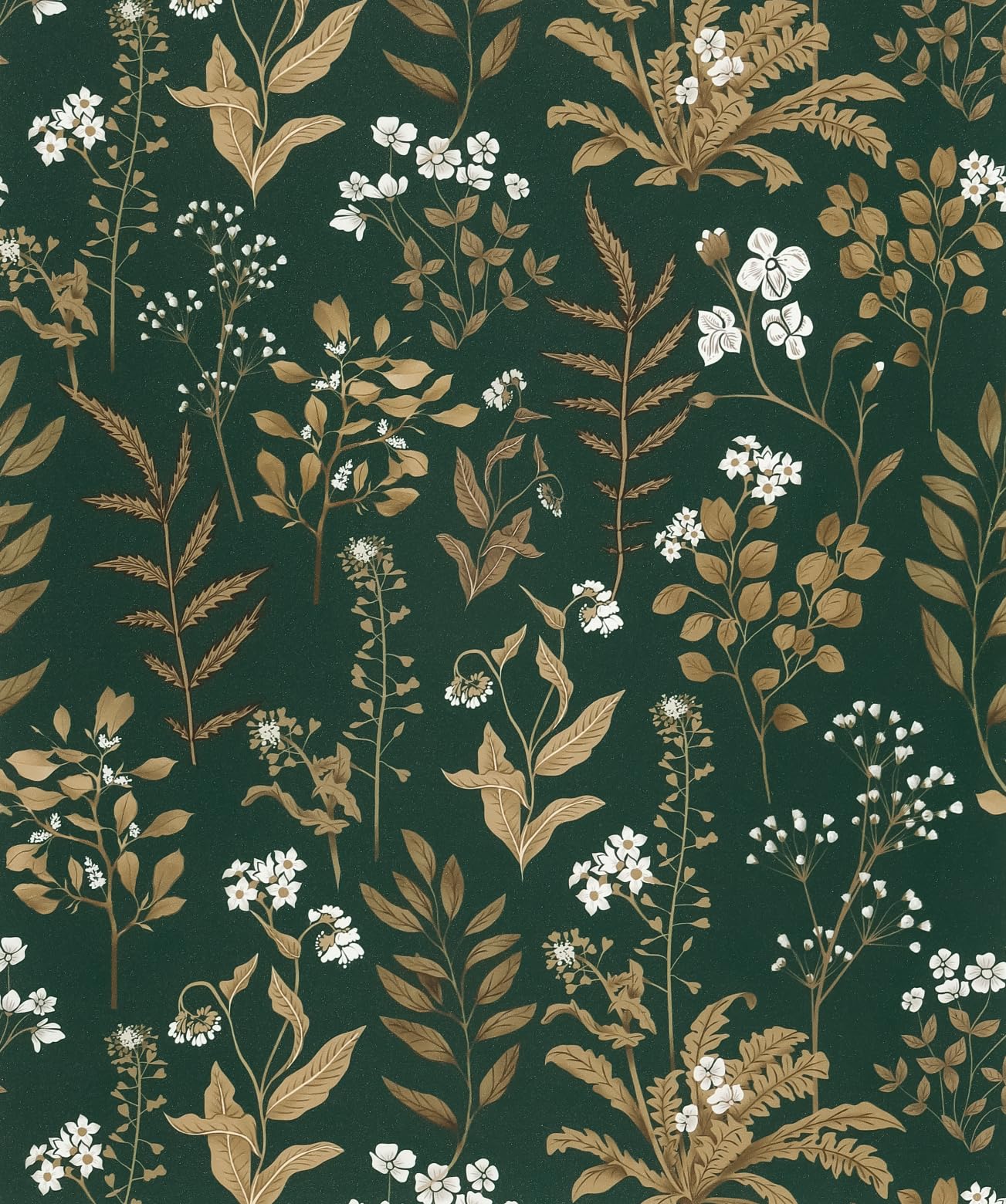 Decoroom Papel tapiz floral verde bohemio para despegar y pegar, papel de pared extraíble negro vintage para paredes de dormitorio, papel de contacto autoadhesivo para decoración del hogar, película