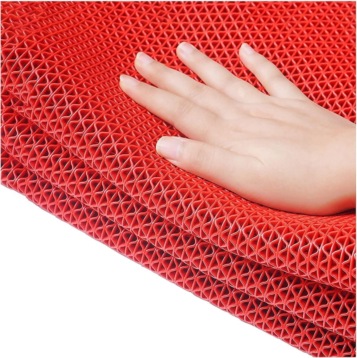 HPTHLY Drainage Non-Slip Floor Mat Commercial Wet Area Floor Mats for Outdoor Indoor Bathroom Kitchen Swimming Pool,Red-120cmx500cm