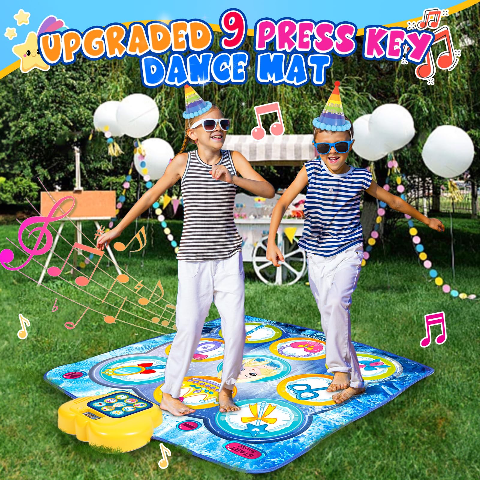 Tapis De Danse Licorne Pour Filles – 5 Niveaux, LED, Musique Intégrée, Antidérapant – Dès 2 Ans