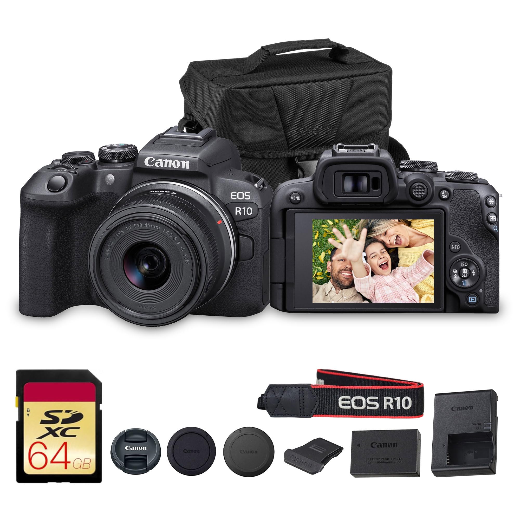 Canon EOS R10 Mirrorless Camera with 18-45mm Lens (5331C009) Bundle