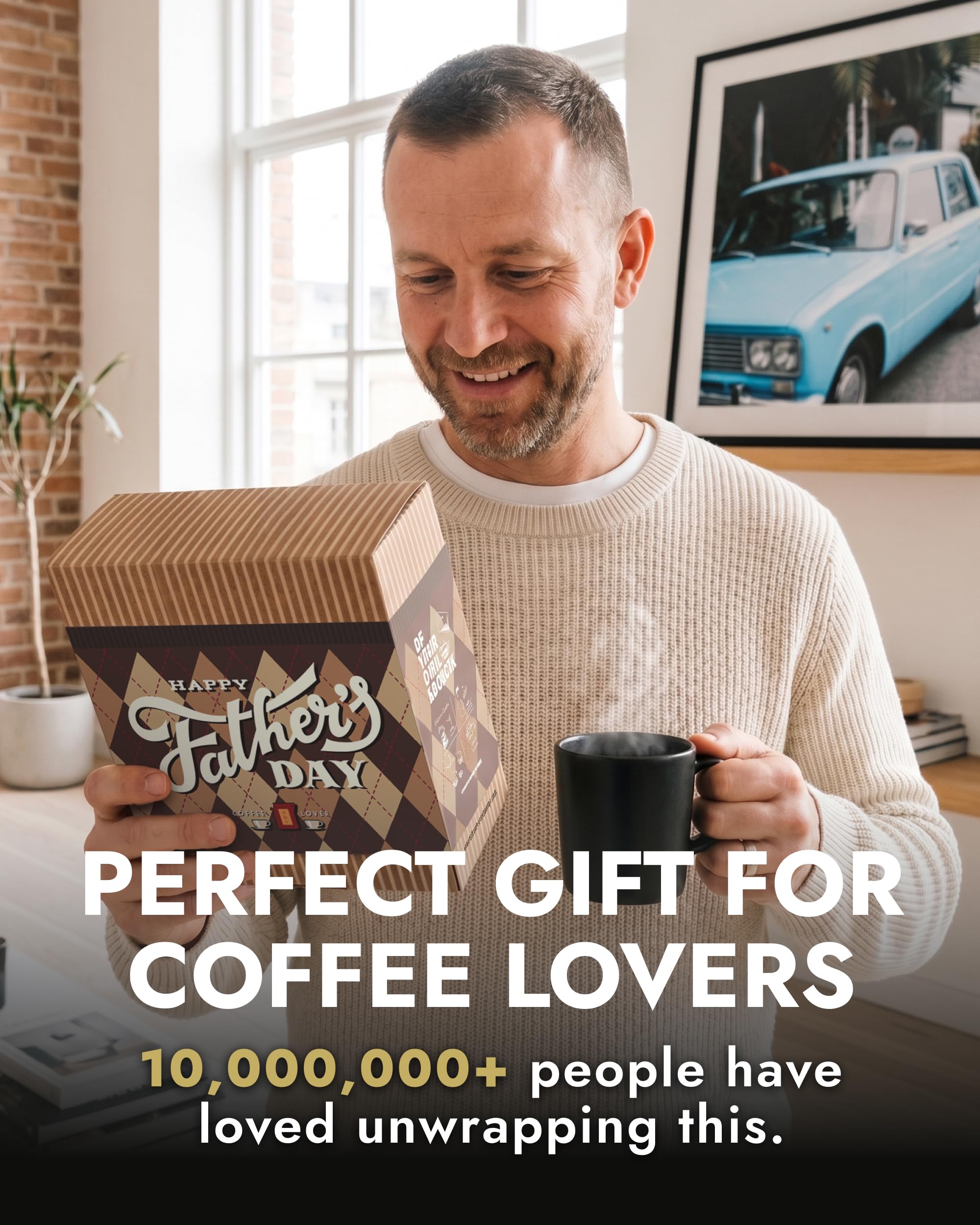 Cadeaux de fête des pères pour papa avec les meilleurs cafés du monde entier - Cadeau de fête des pères pour homme à brasser et à déguster à tout moment et partout - Cadeau de fête des pères avec 5