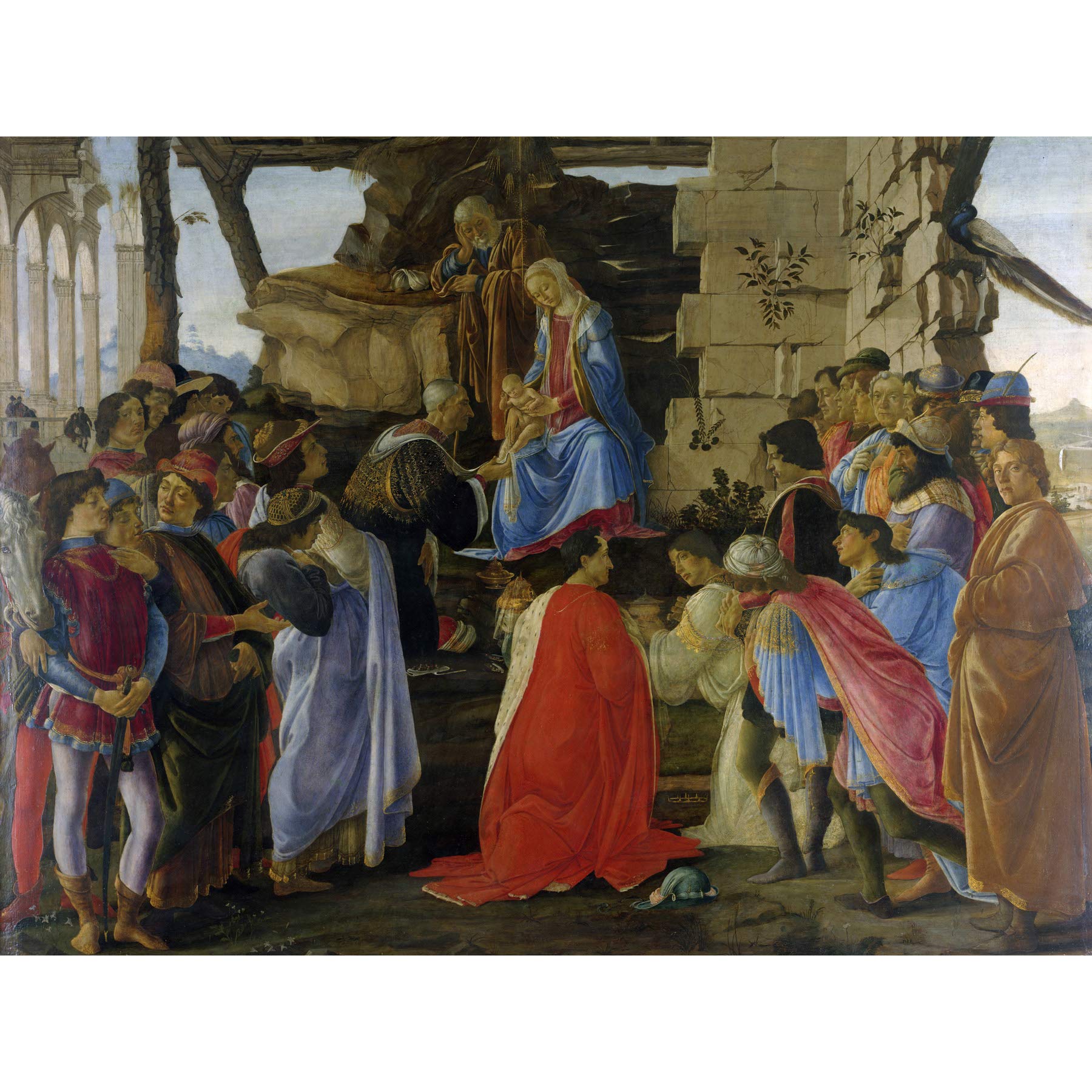 Fine Art Prints Sandro Botticelli Adorazione Dei Magi Extra Large Wall Premium Canvas Mural