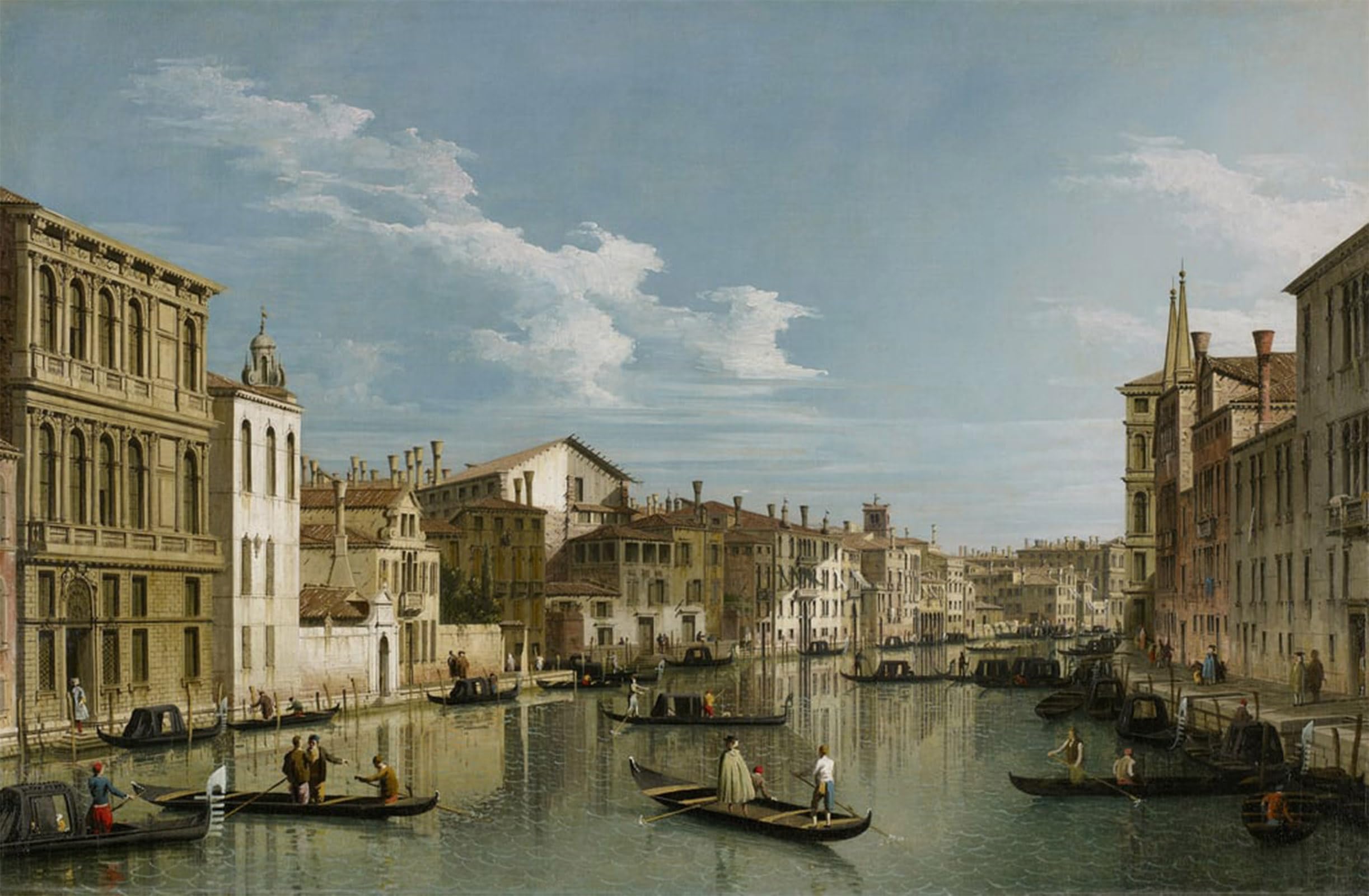 Serendipitp No Frame Aesthetic Poster Photo Wall Print Retro Picture Grand Canal From Palazzo Flangini To Palazzo Bembo By Antonio Canal Modern Wall Artwork For Home Decor 60X90cm