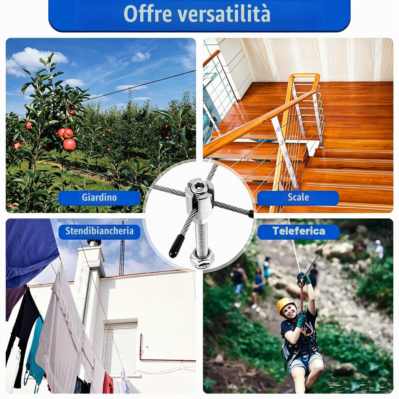NEWFUN Supporto Piante Rampicanti, 24 M, 16 Supporti, Supporto in Acciaio Inossidabile per Piante Rampicanti Come Rose, viti e Pomodori, Supporto per Piante Rampicanti