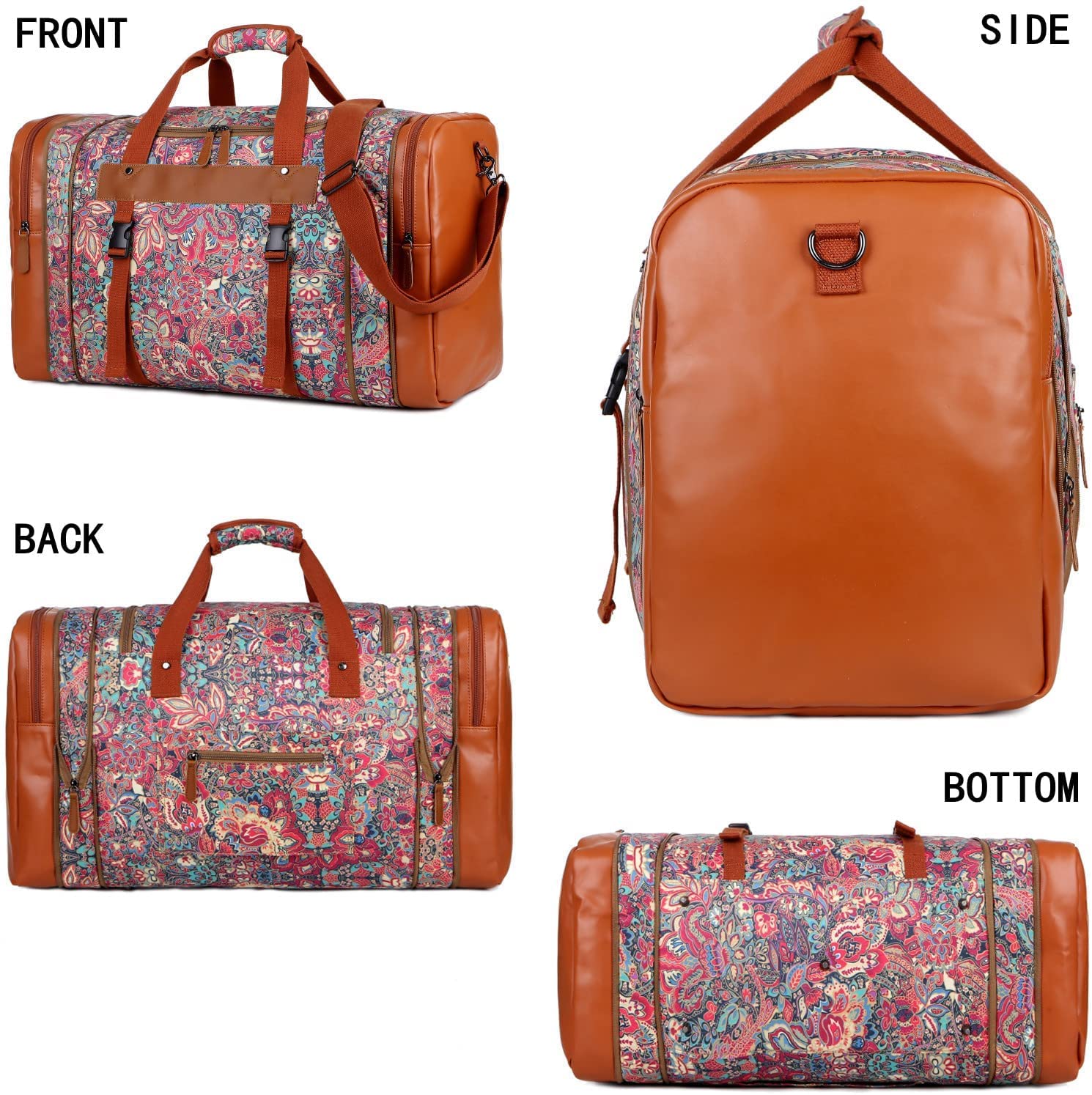 BAOSHA Damen Weekender Reisetasche Frauen Travel Duffle Bag Übernachtungstasche für Wochenende Übernachtung HB-03 (HS)