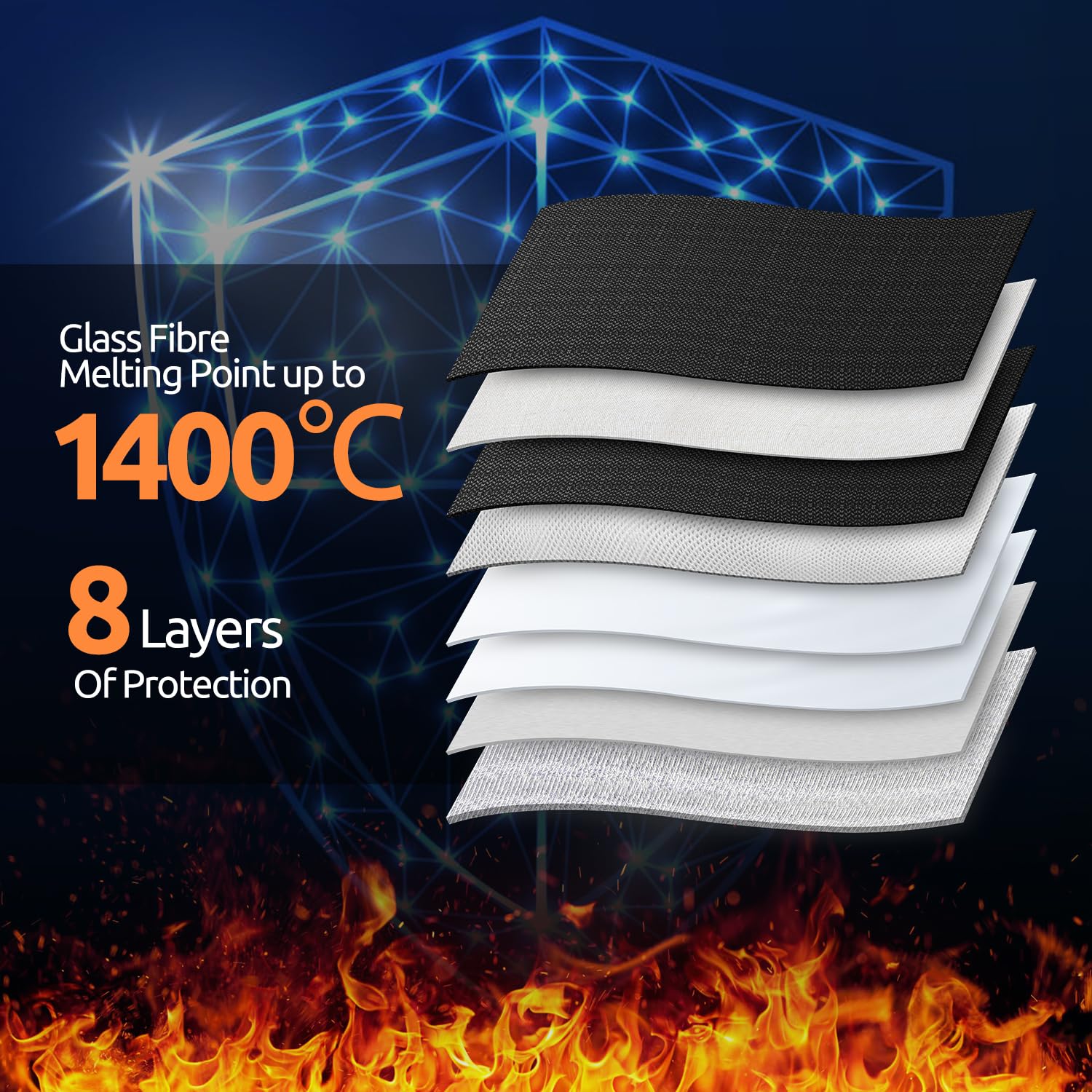 JASCOPRO Lipo Safe Bag Explosion Proof Bag Waterproof for Storage Transport Charging 41 * 13 * 14cm (M), Black - Image 2