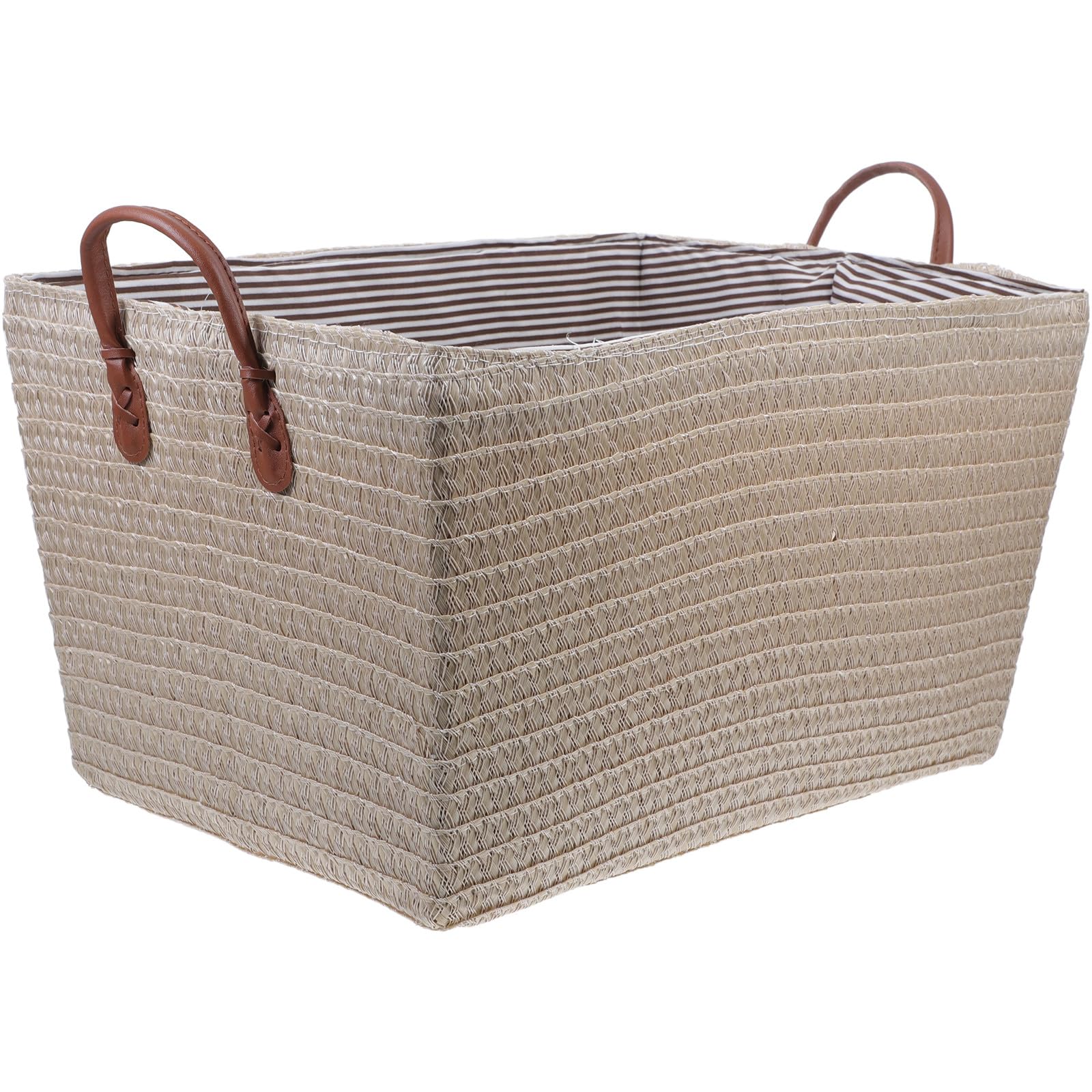 Cesta Grande Plegable de Pp Beige de Almacenamiento para Juguetes y Ropa