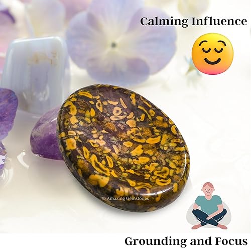 Vista 126 de Cristales de piedra de preocupación de cuarzo rosa y piedras curativas, piedras de preocupación para regalos de alivio del estrés, cristal de piedra