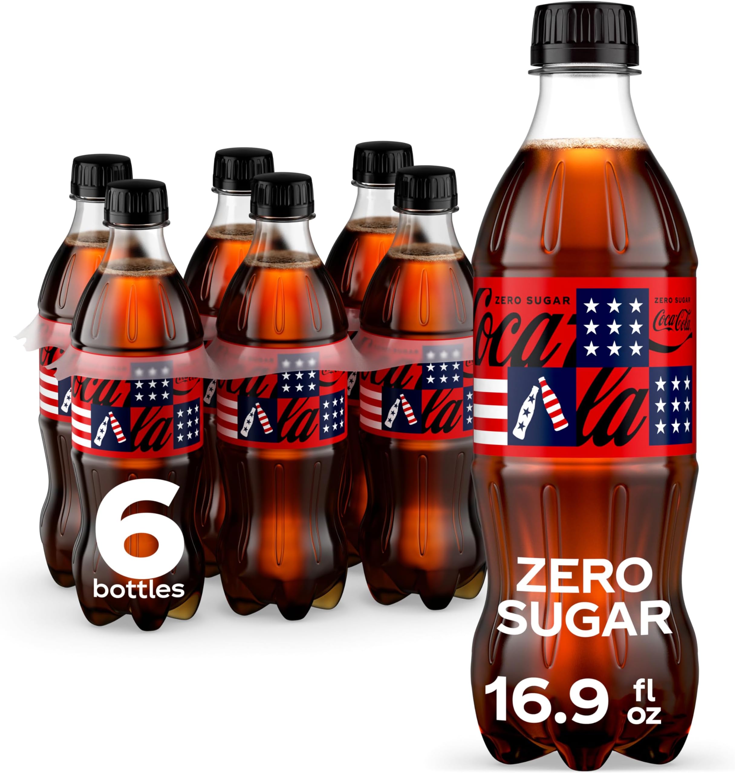 Coke Zero Sugar Diet Soda Soft Drink, 16.9 fl oz, 6 Pack