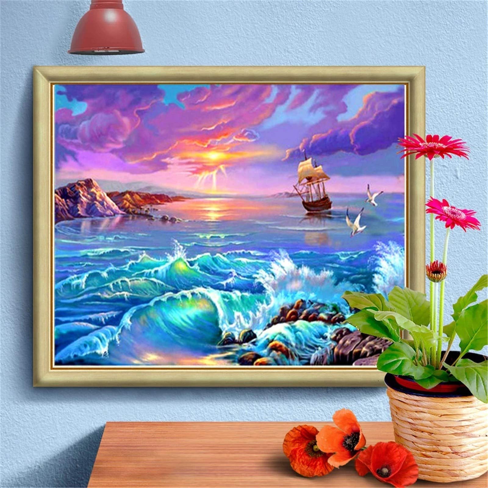 Diamond Painting Schlachtschiff 70x100cm - 5D Diamant Malerei Set Für Erwachsene